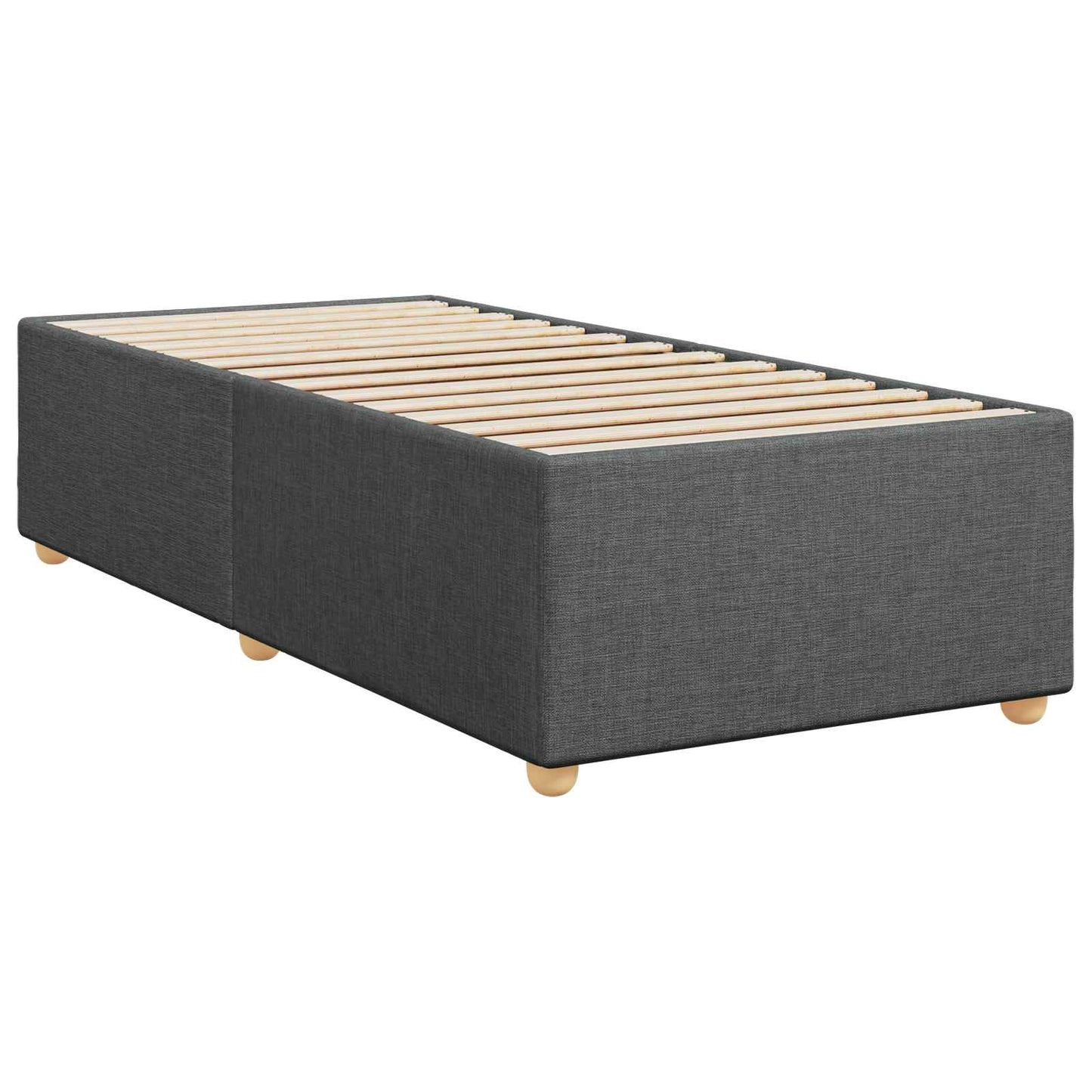 Boxspringbed met matras Donkergrijs 90 x 200 cm Stof