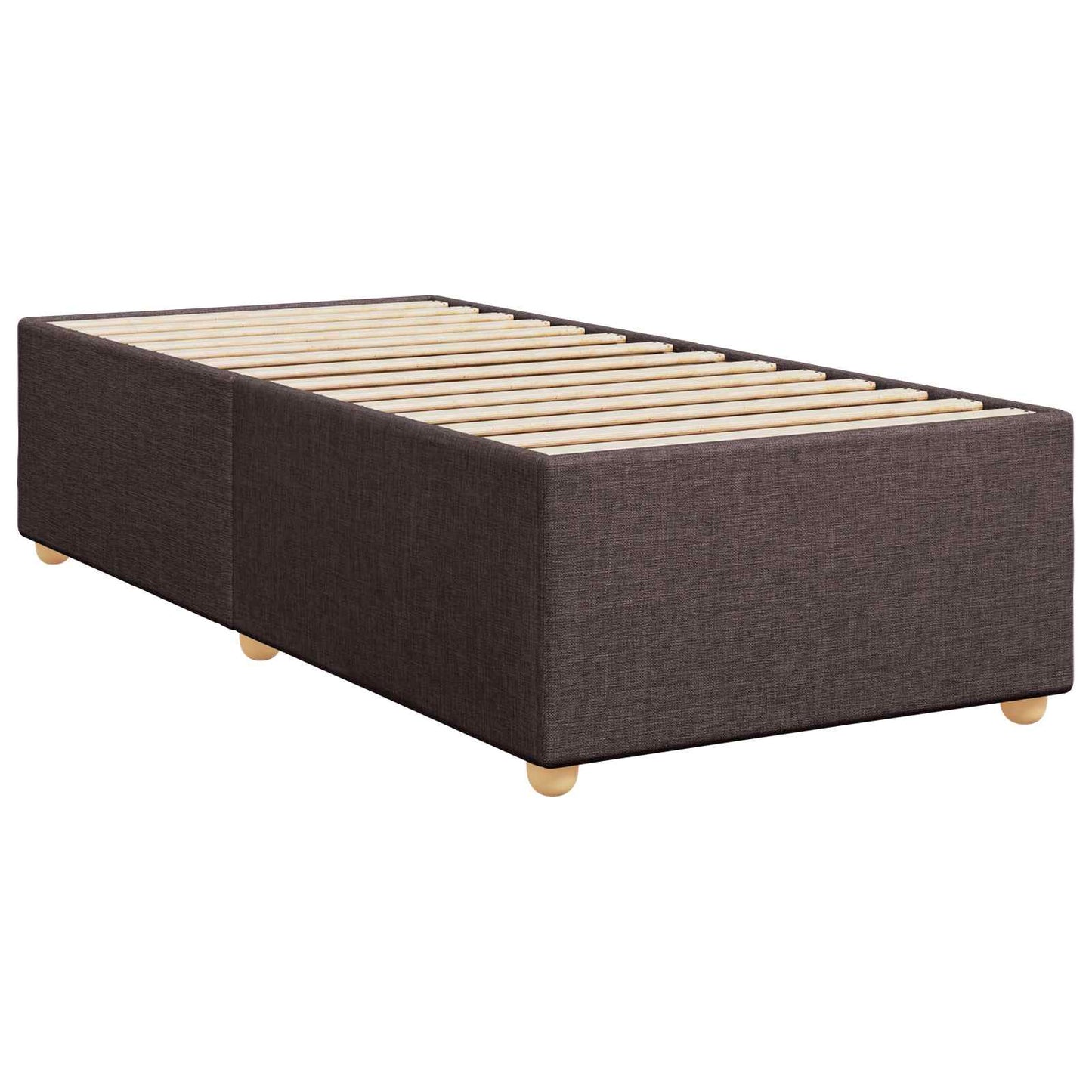 Boxspringbed met matras Donkerbruin 90 x 200 cm Stof
