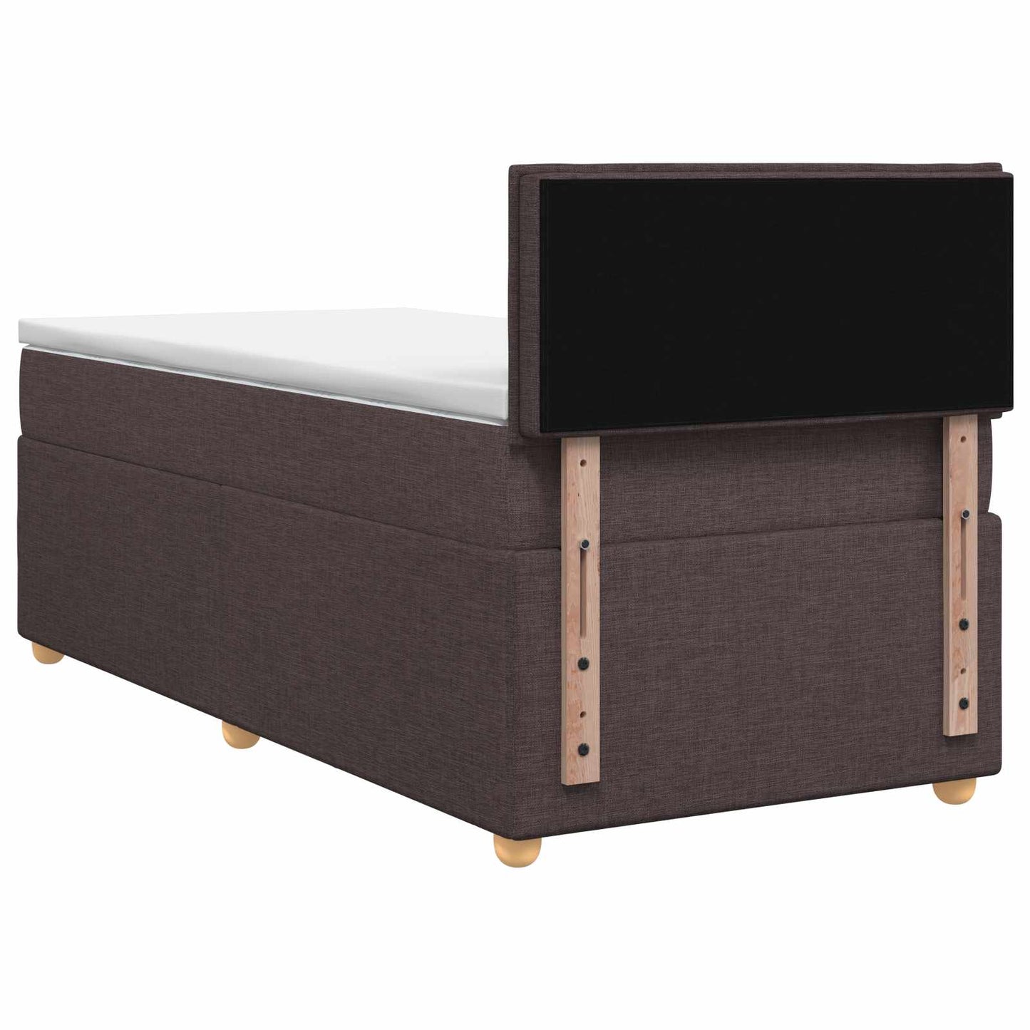 Boxspringbed met matras Donkerbruin 90 x 200 cm Stof