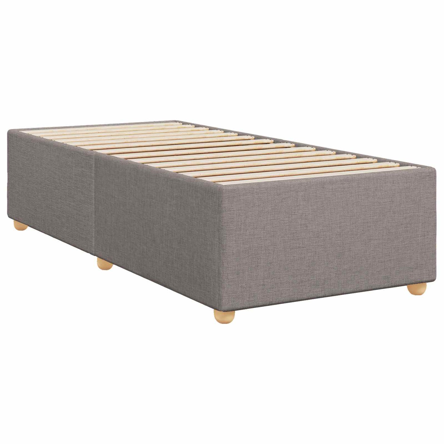Boxspringbed met matras met hoofdeinde Taupe 90 x 200 cm Stof is nu te koop bij PeponiXL, paradijselijk wonen!