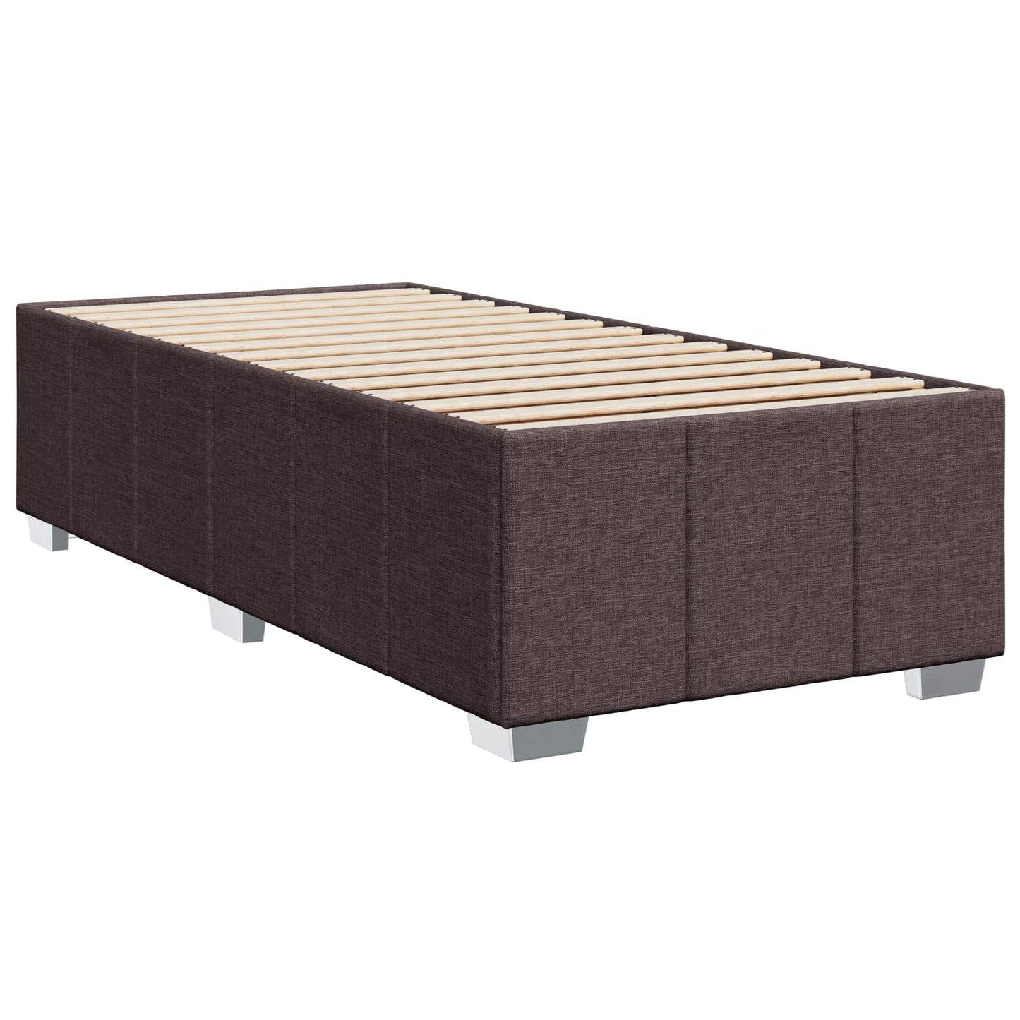 Boxspringbed met matras Donkerbruin 90 x 200 cm Stof