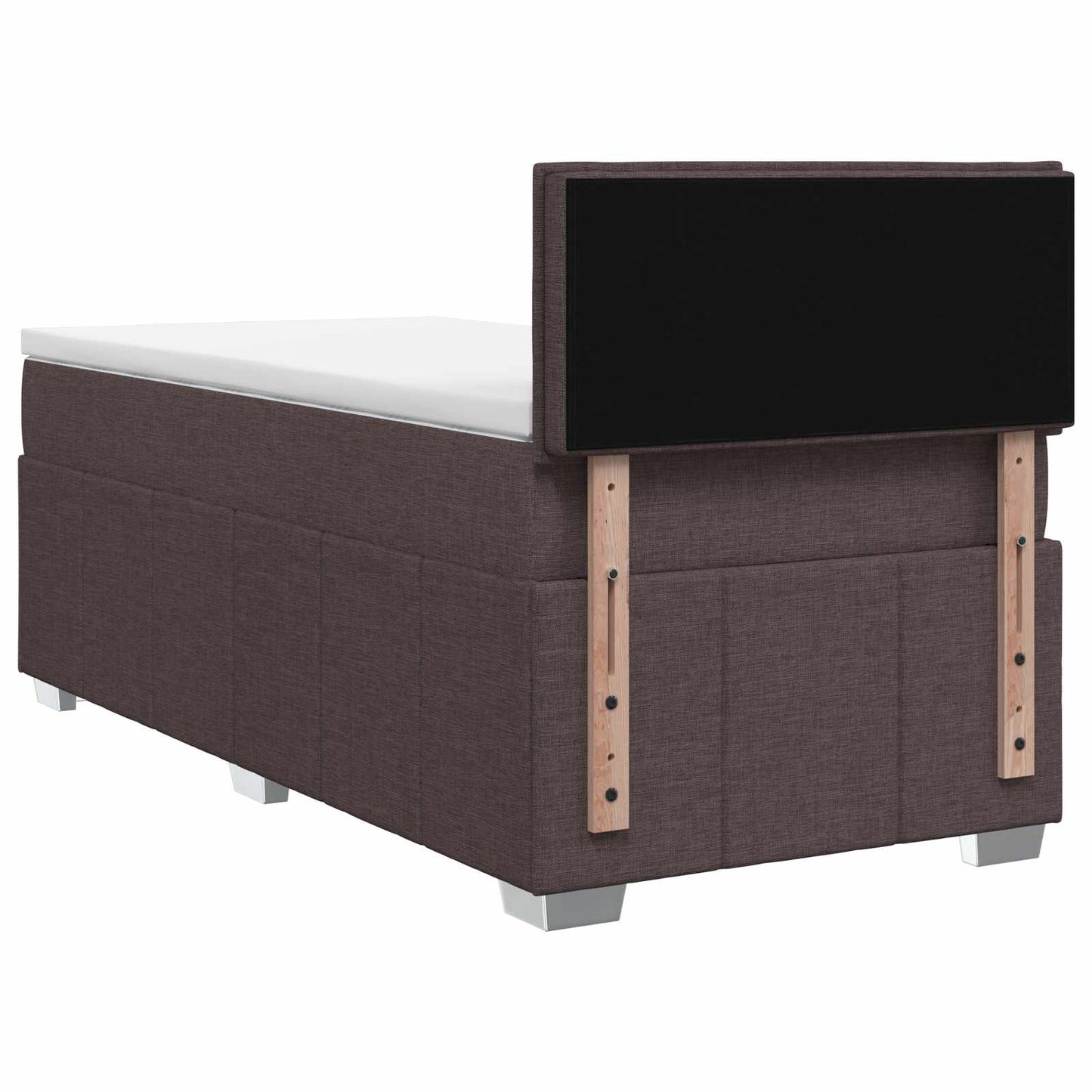 Boxspringbed met matras Donkerbruin 90 x 200 cm Stof