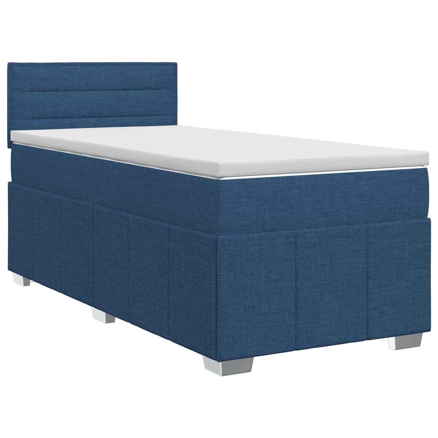 Boxspringbed met matras met hoofdeinde Blauw 90 x 200 cm Stof