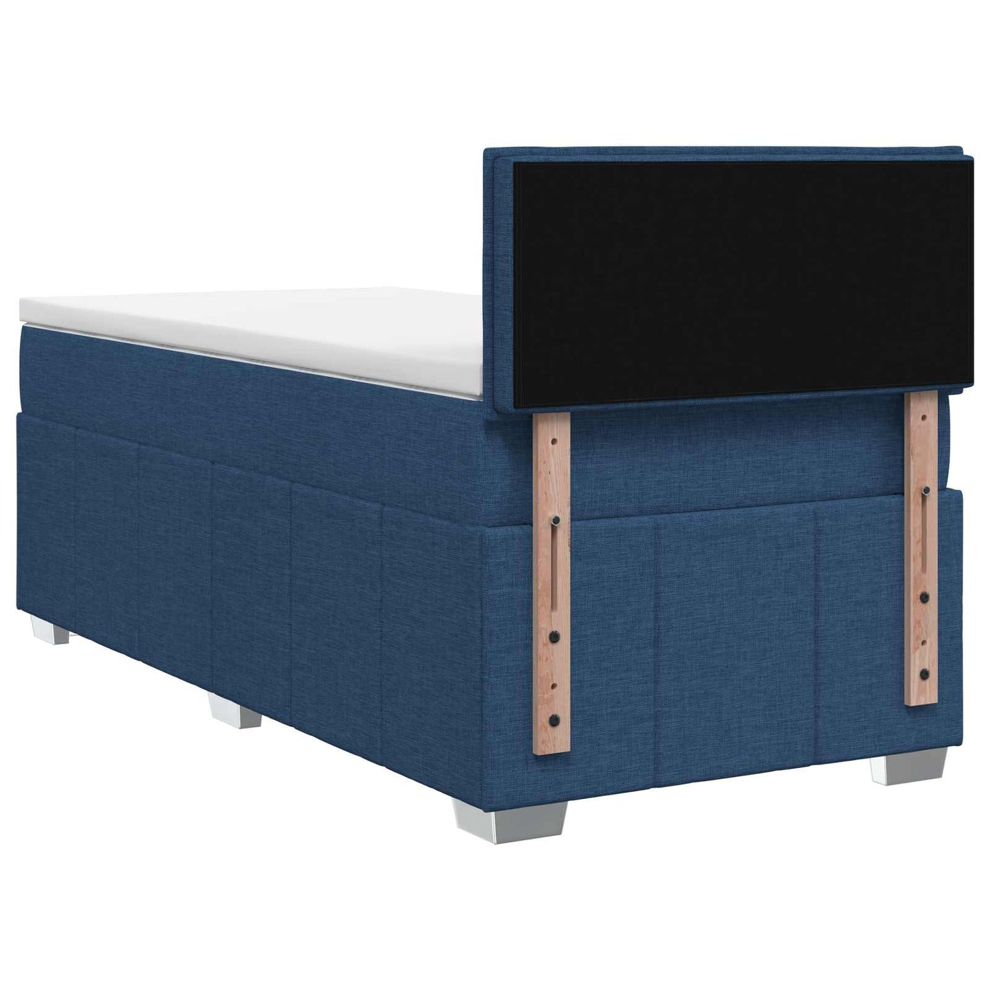 Boxspringbed met matras met hoofdeinde Blauw 90 x 200 cm Stof