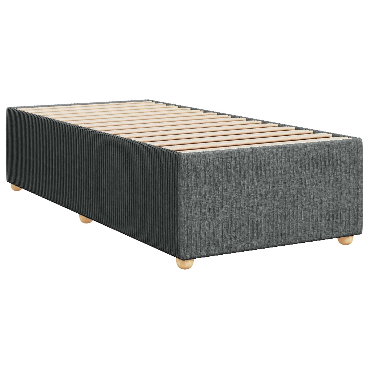 Boxspringbed met matras Donkergrijs 90 x 200 cm Stof