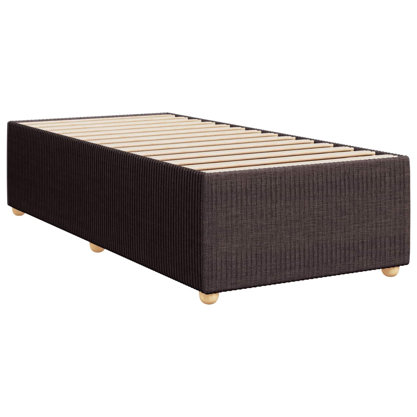 Boxspringbed met matras Donkerbruin 90 x 200 cm Stof