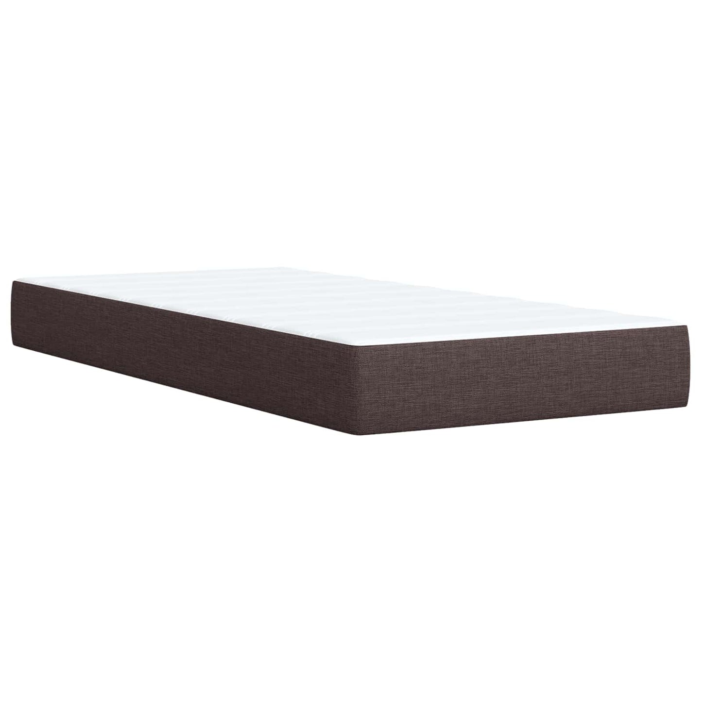 Boxspringbed met matras Donkerbruin 90 x 200 cm Stof