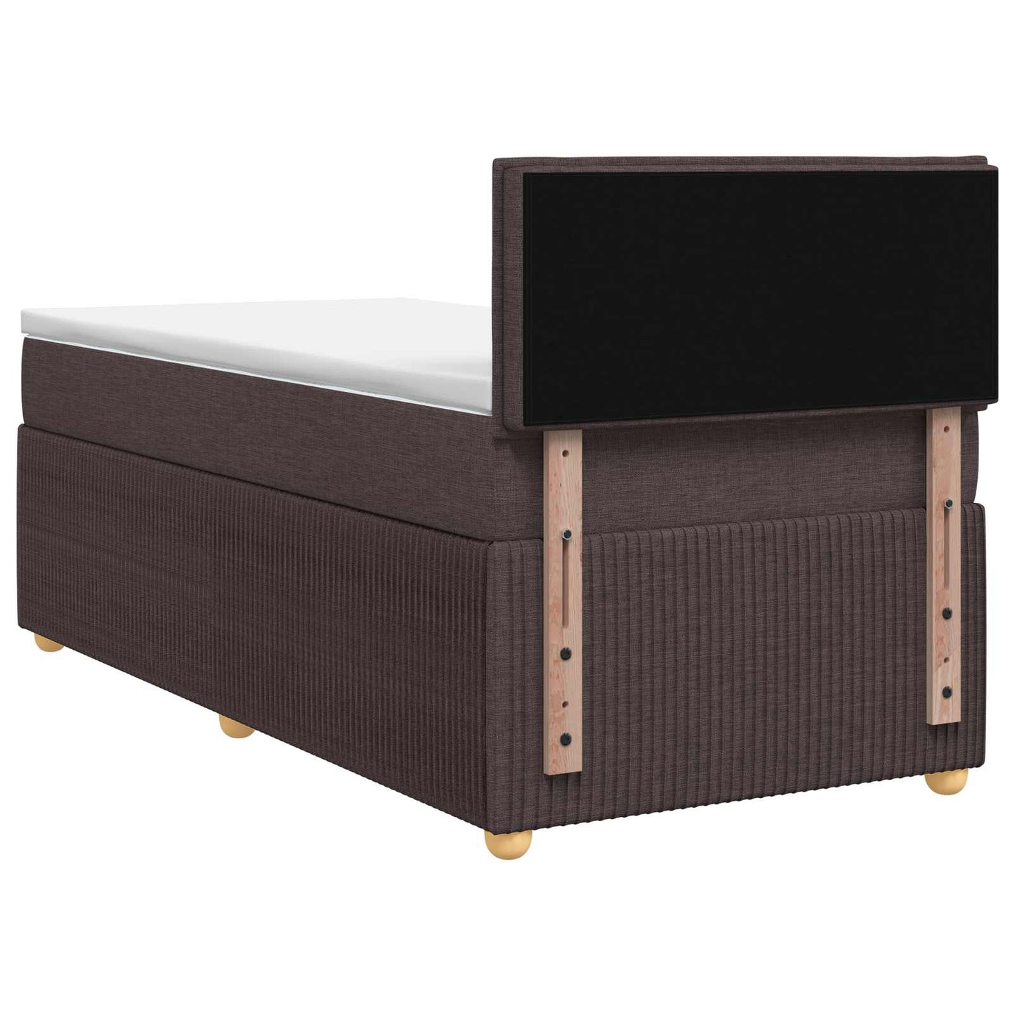 Boxspringbed met matras Donkerbruin 90 x 200 cm Stof
