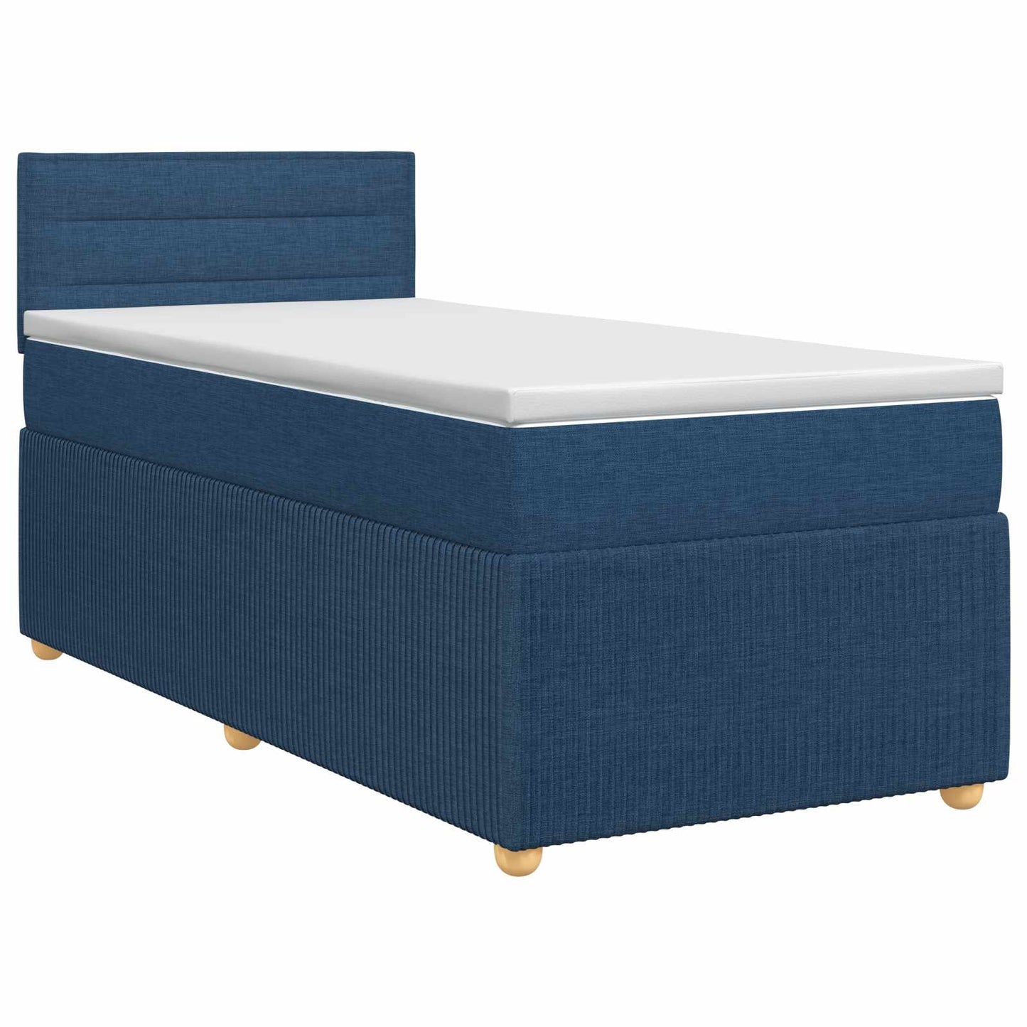 Boxspringbed met matras met hoofdeinde Blauw 90 x 200 cm Stof