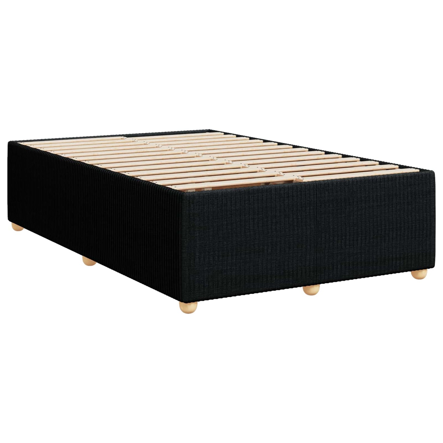 Boxspringbed met matras met hoofdeinde Zwart 120 x 200 cm Stof