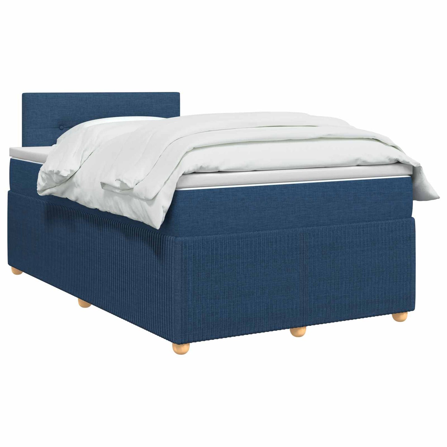 Boxspringbed met matras met hoofdeinde Blauw 120 x 200 cm Stof