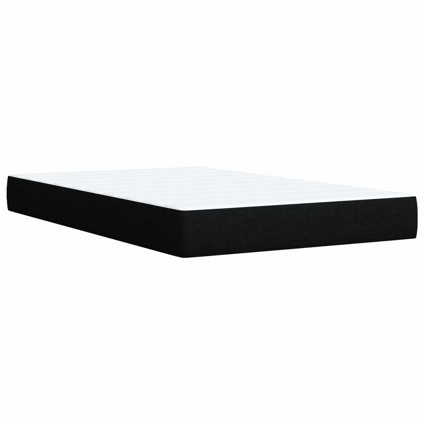 Boxspringbed met matras met hoofdeinde Zwart 120 x 200 cm Stof