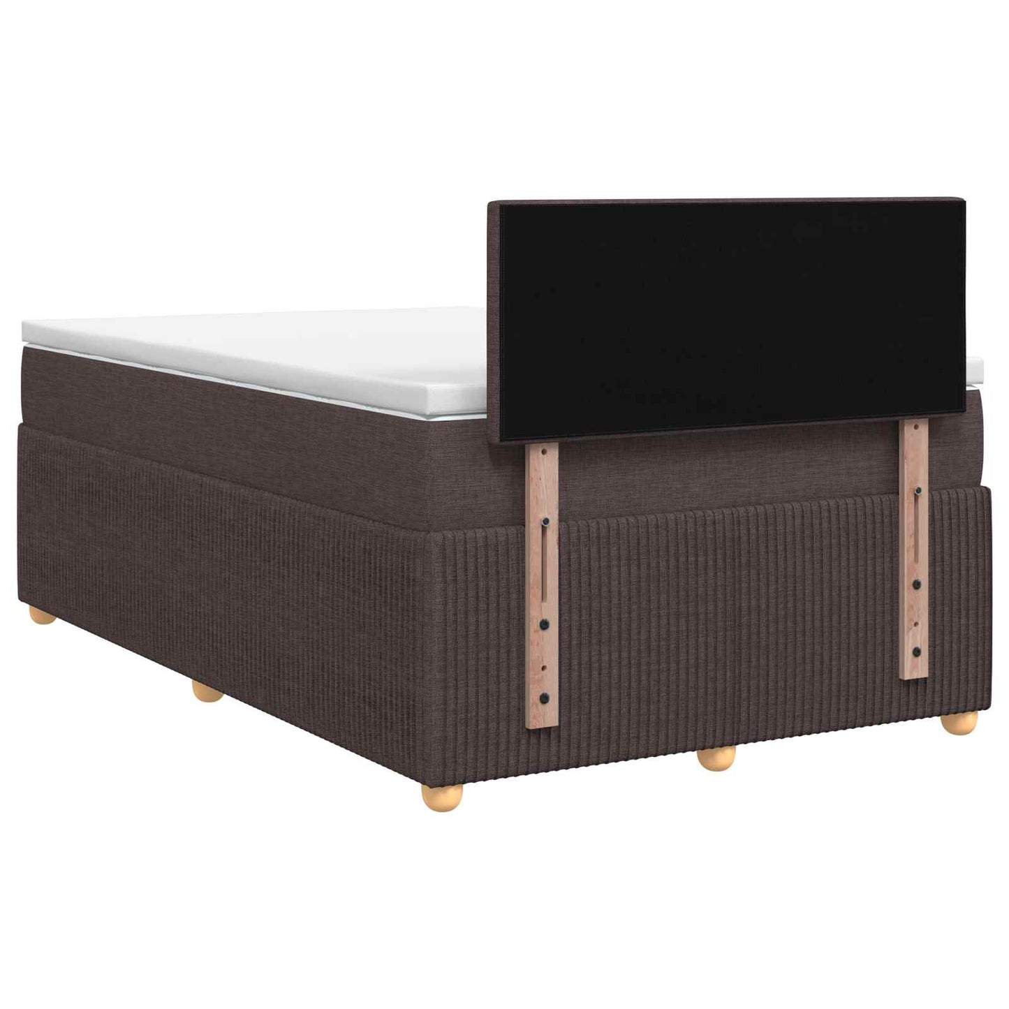 Boxspringbed met matras Donkerbruin 120 x 200 cm Stof