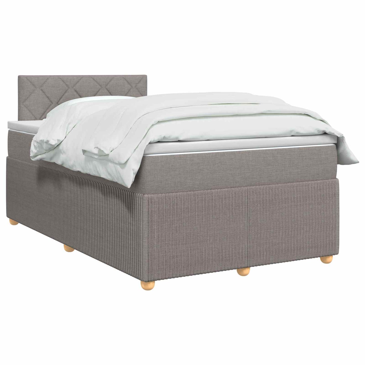 Boxspringbed met matras met hoofdeinde Taupe 120 x 200 cm Stof