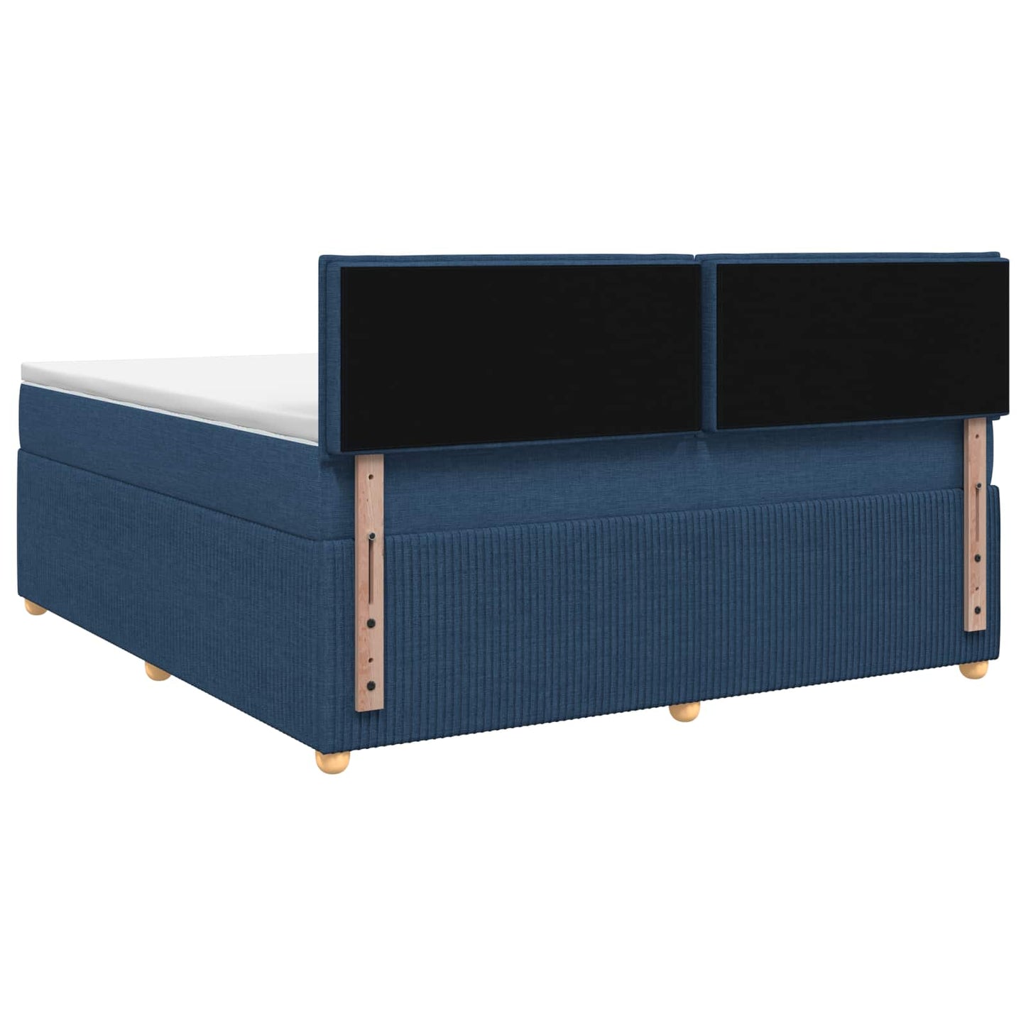 Boxspringbed met matras met hoofdeinde Blauw 140 x 190 cm Stof