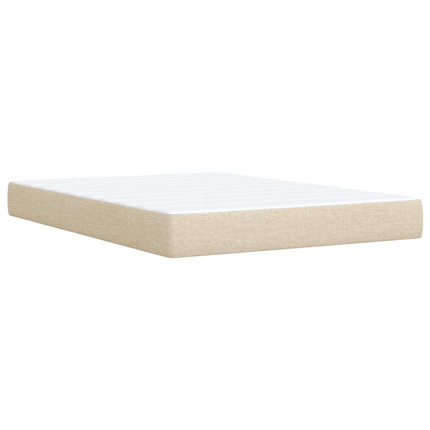 Boxspringbed met matras Crèmekleurig 140 x 190 cm Stof