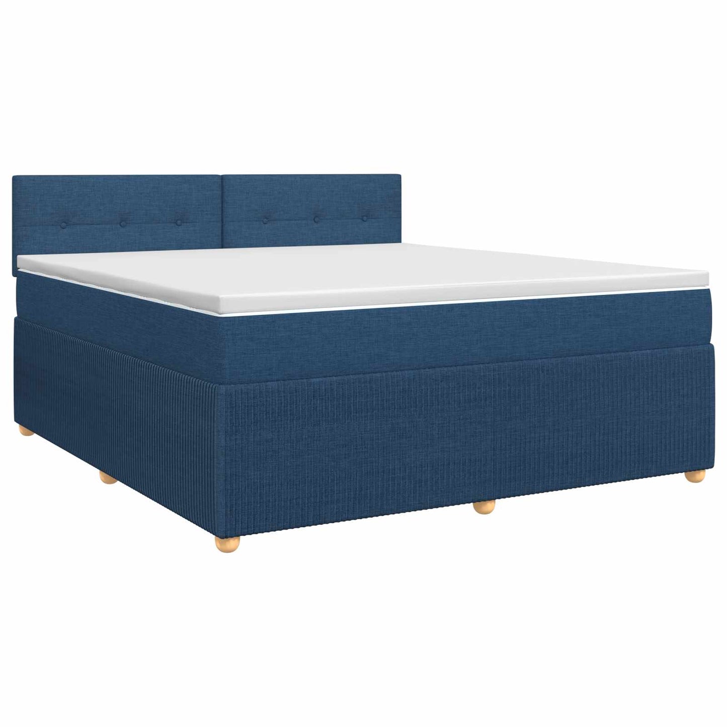 Boxspringbed met matras met hoofdeinde Blauw 140 x 190 cm Stof