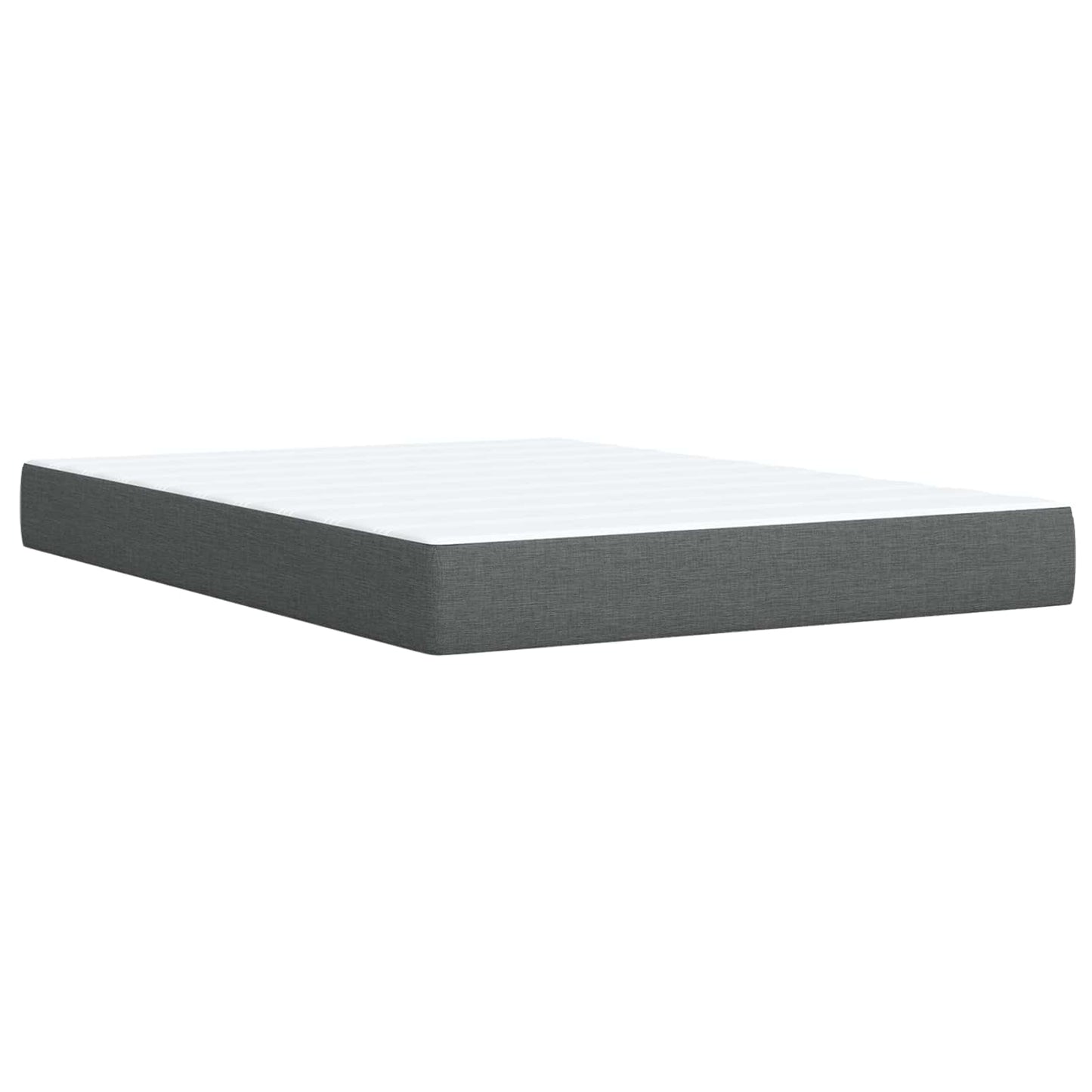 Boxspringbed met matras Donkergrijs 140 x 200 cm Stof
