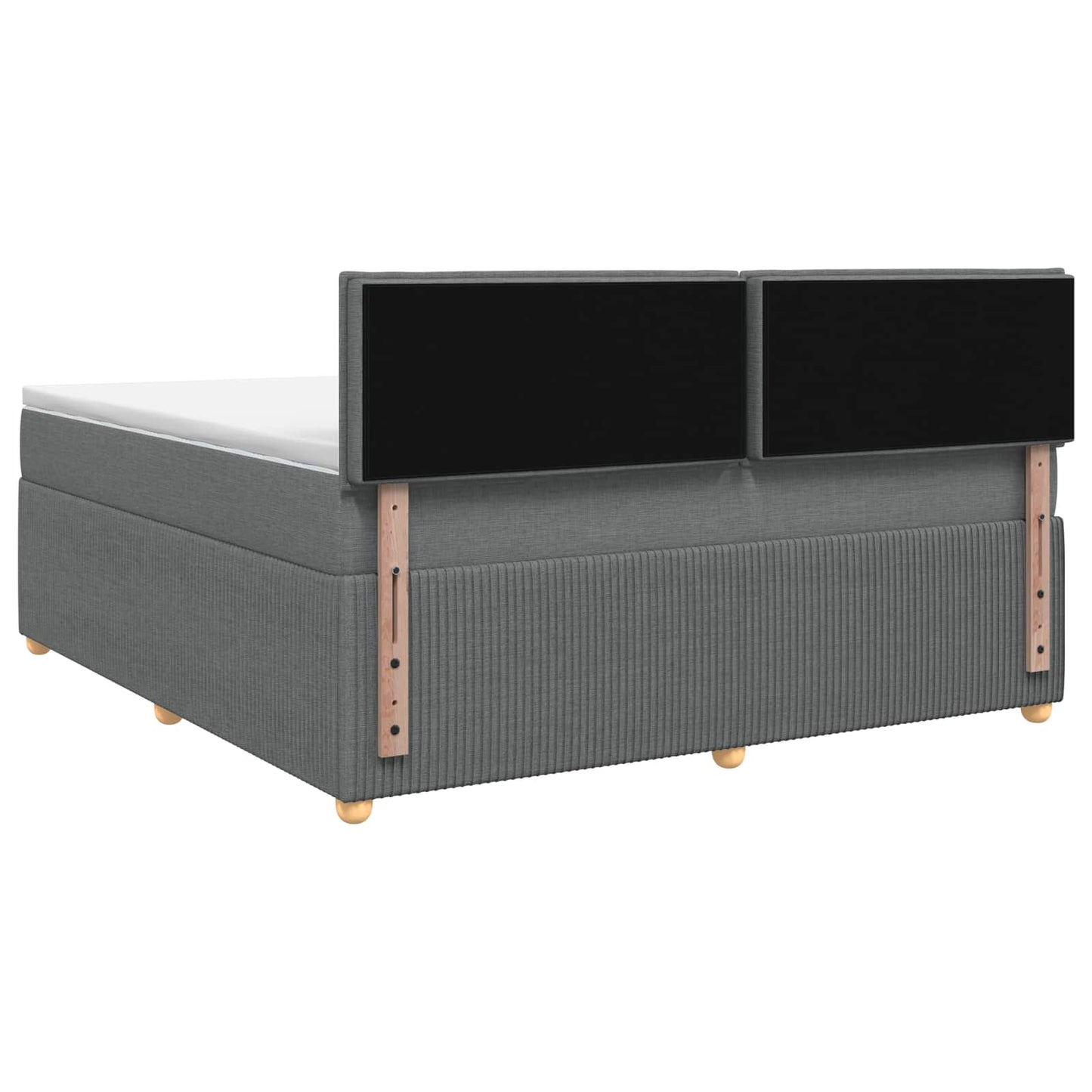 Boxspringbed met matras Donkergrijs 140 x 200 cm Stof