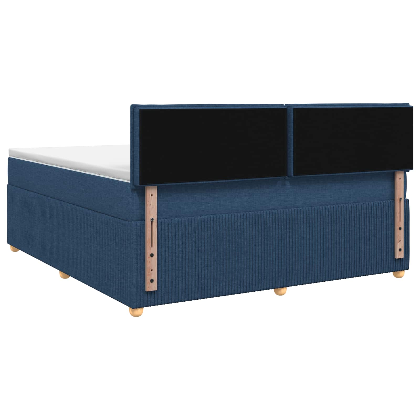 Boxspringbed met matras met hoofdeinde Blauw 140 x 200 cm Stof is nu te koop bij PeponiXL, paradijselijk wonen!