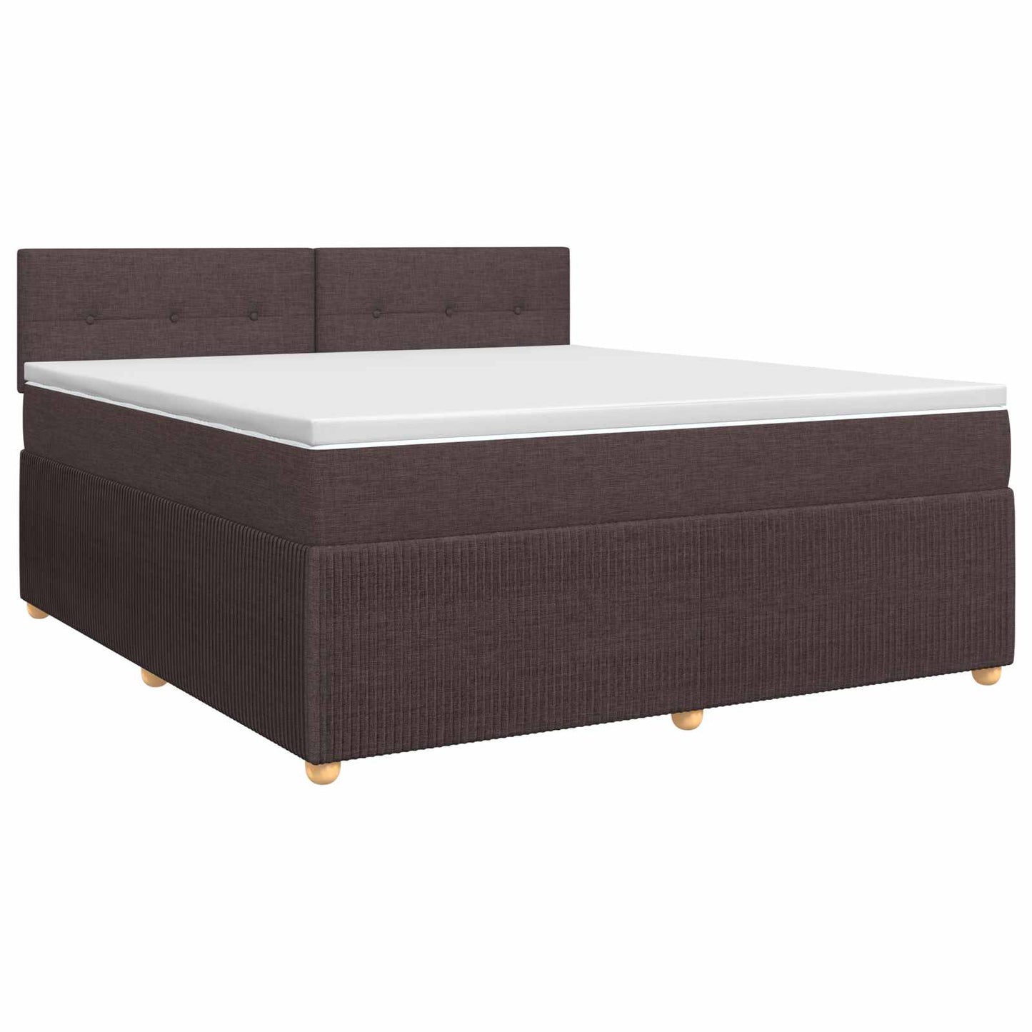Boxspringbed met matras Donkerbruin 140 x 200 cm Stof