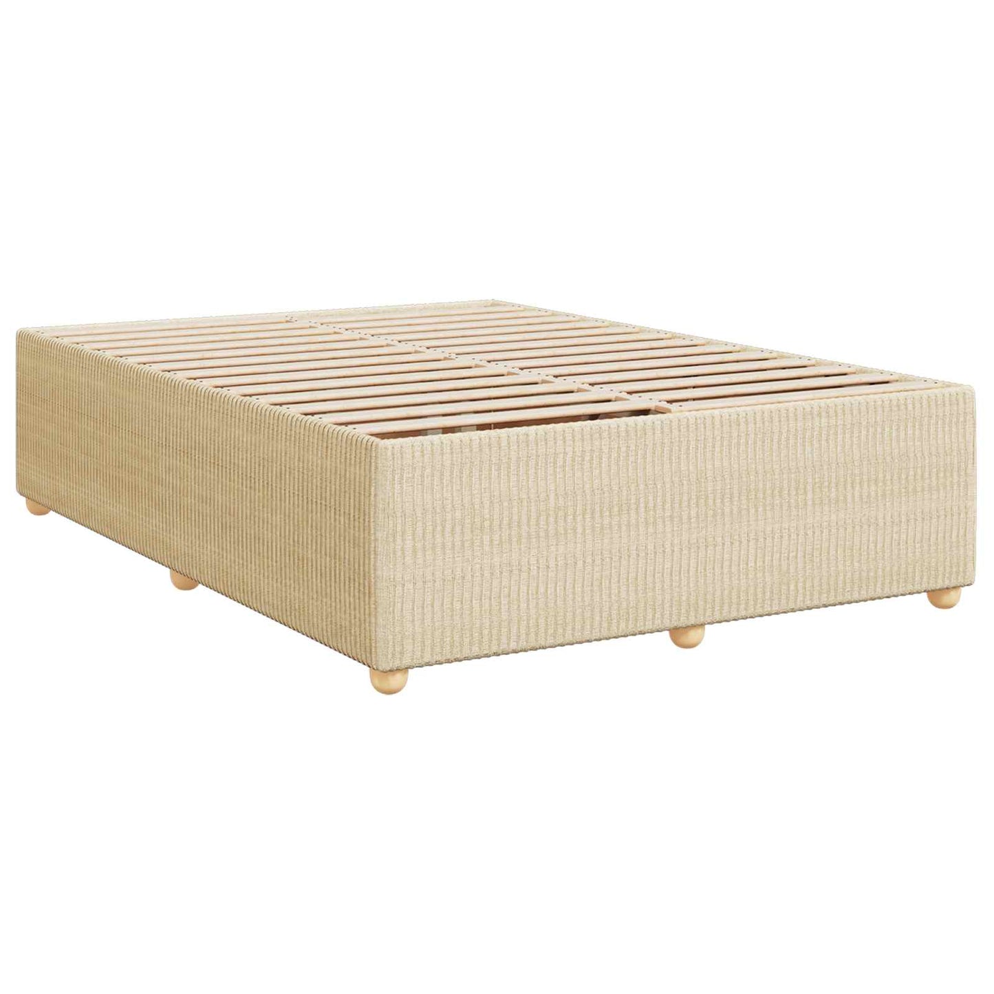 Boxspringbed met matras Crèmekleurig 140 x 200 cm Stof