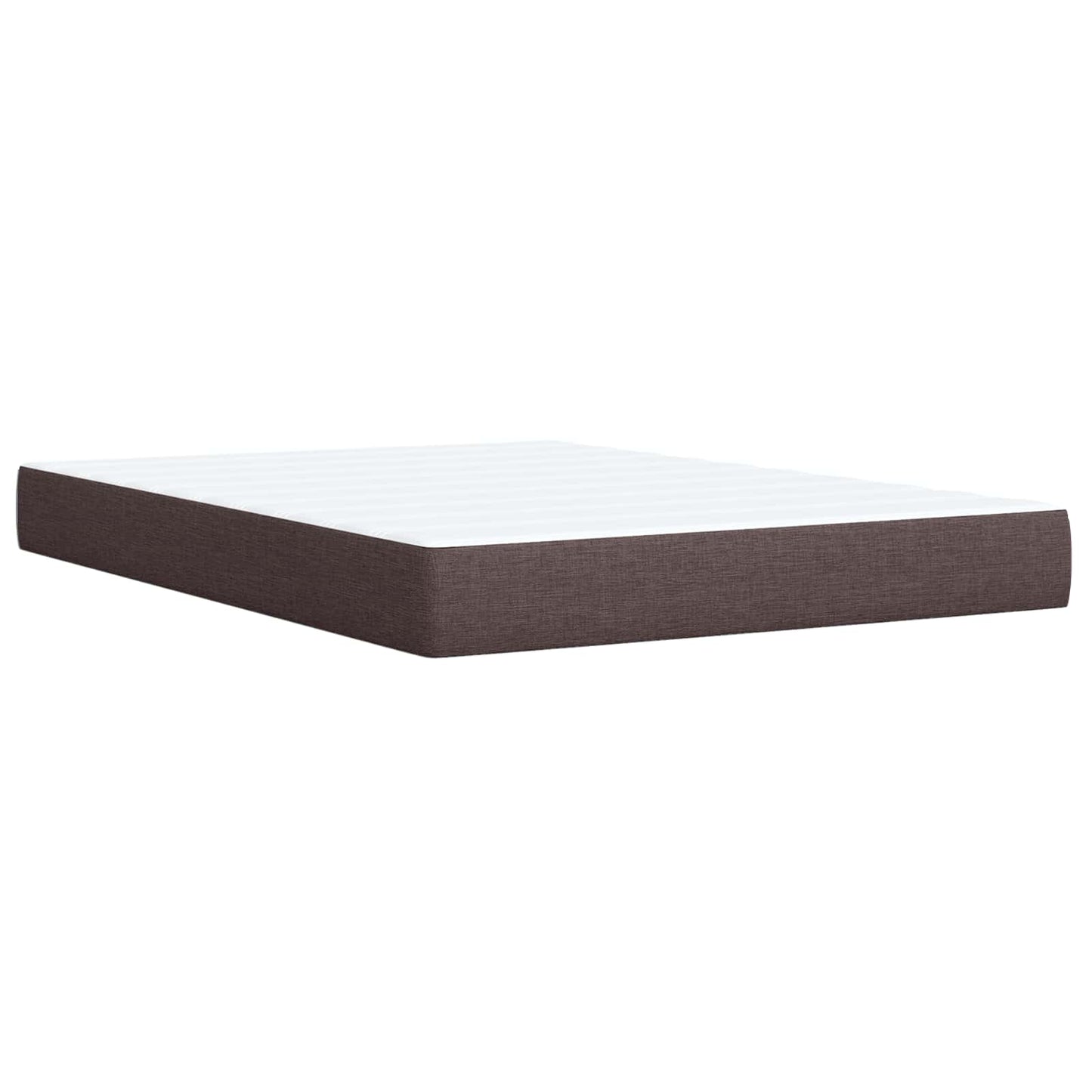 Boxspringbed met matras Donkerbruin 160 x 200 cm Stof