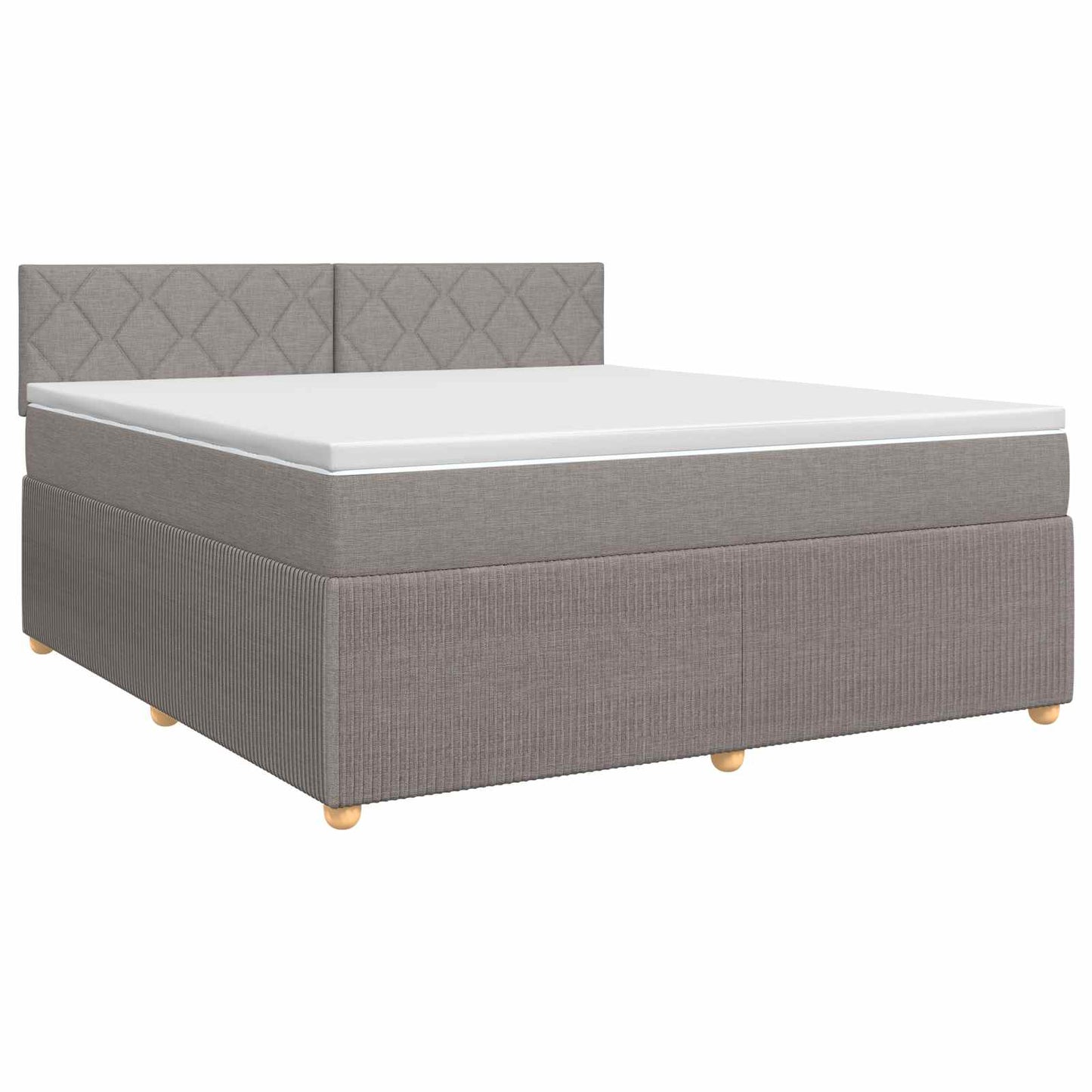 Boxspringbed met matras met hoofdeinde Taupe 160 x 200 cm Stof is nu te koop bij PeponiXL, paradijselijk wonen!