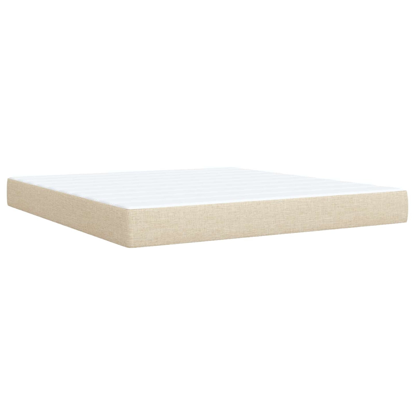 Boxspringbed met matras Crèmekleurig 180 x 200 cm Stof