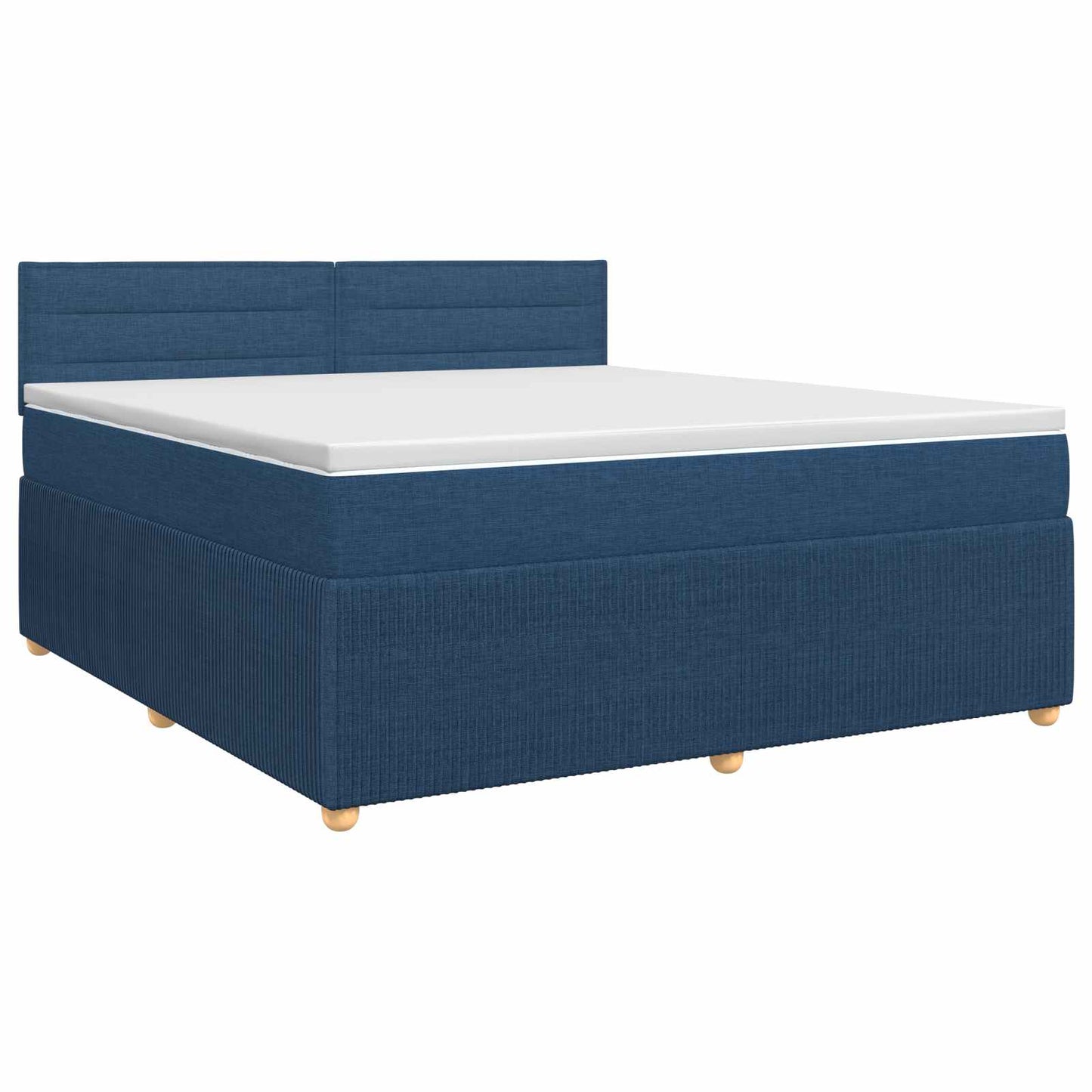 Boxspringbed met matras met hoofdeinde Blauw 180 x 200 cm Stof