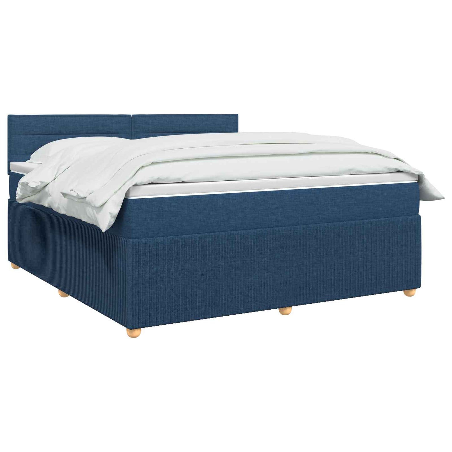 Boxspringbed met matras met hoofdeinde Blauw 180 x 200 cm Stof