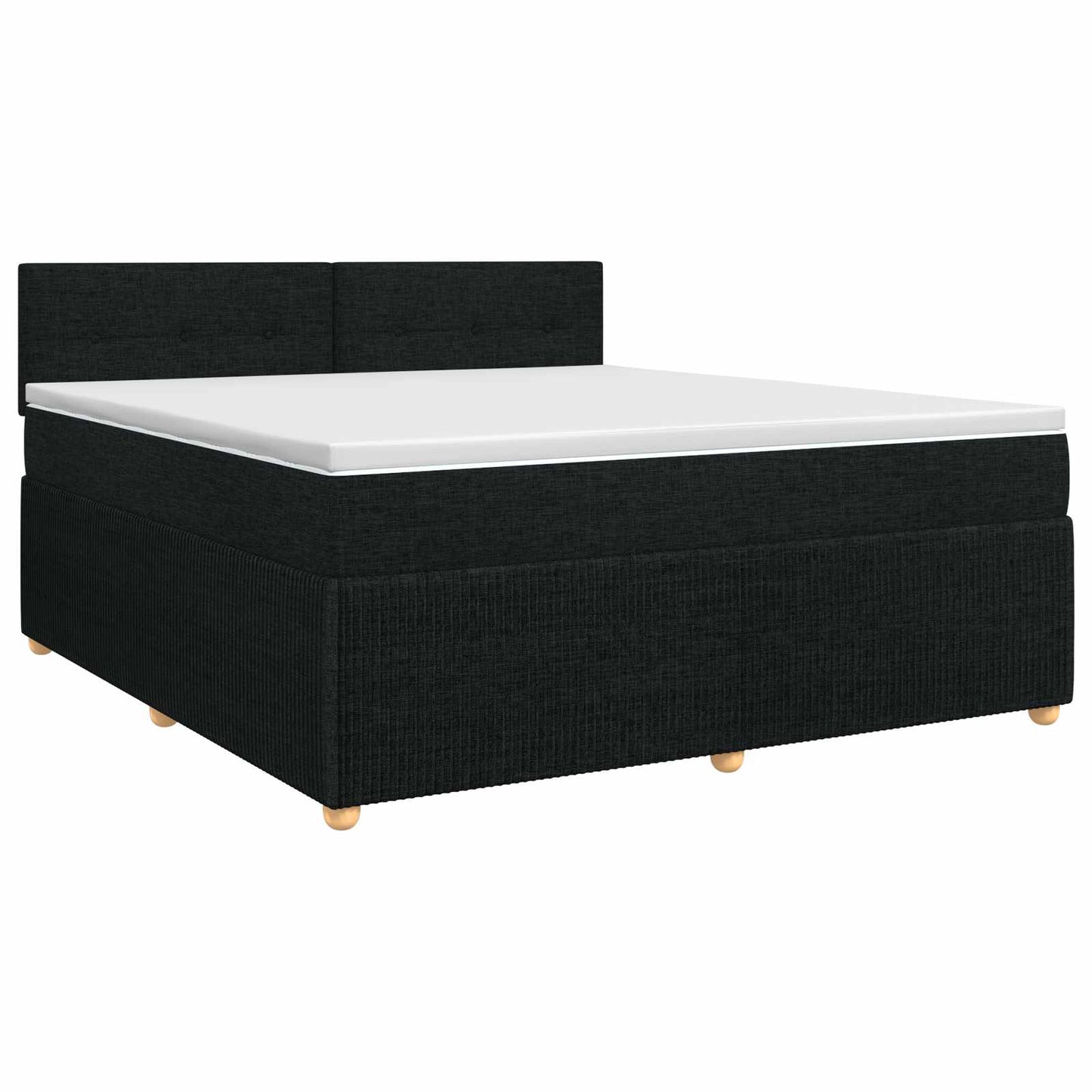 Boxspringbed met matras met hoofdeinde Zwart 180 x 200 cm Stof is nu te koop bij PeponiXL, paradijselijk wonen!