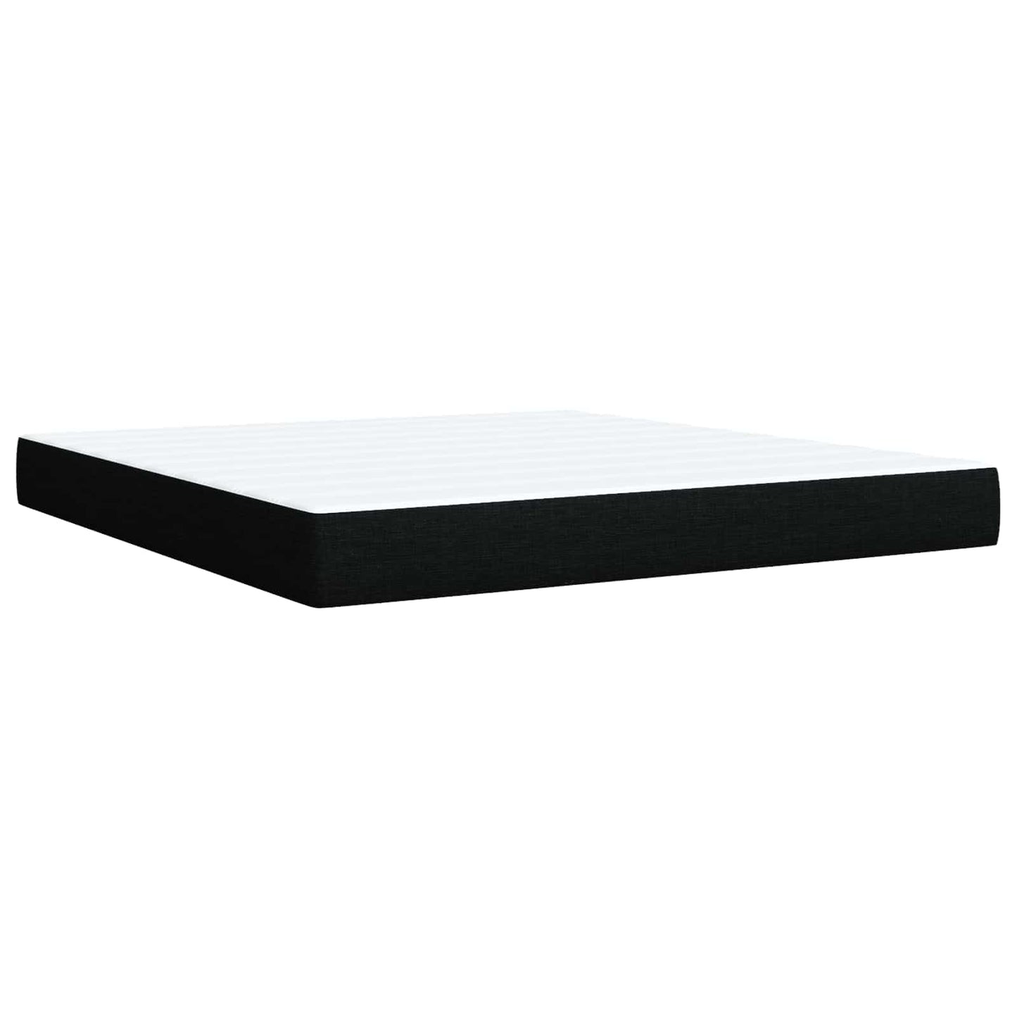 Boxspringbed met matras met hoofdeinde Zwart 180 x 200 cm Stof is nu te koop bij PeponiXL, paradijselijk wonen!
