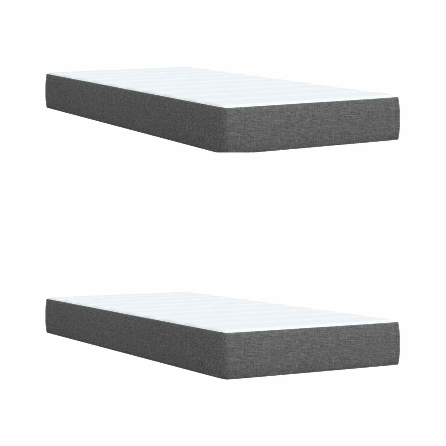 Boxspringbed met matras Donkergrijs 200 x 200 cm Stof