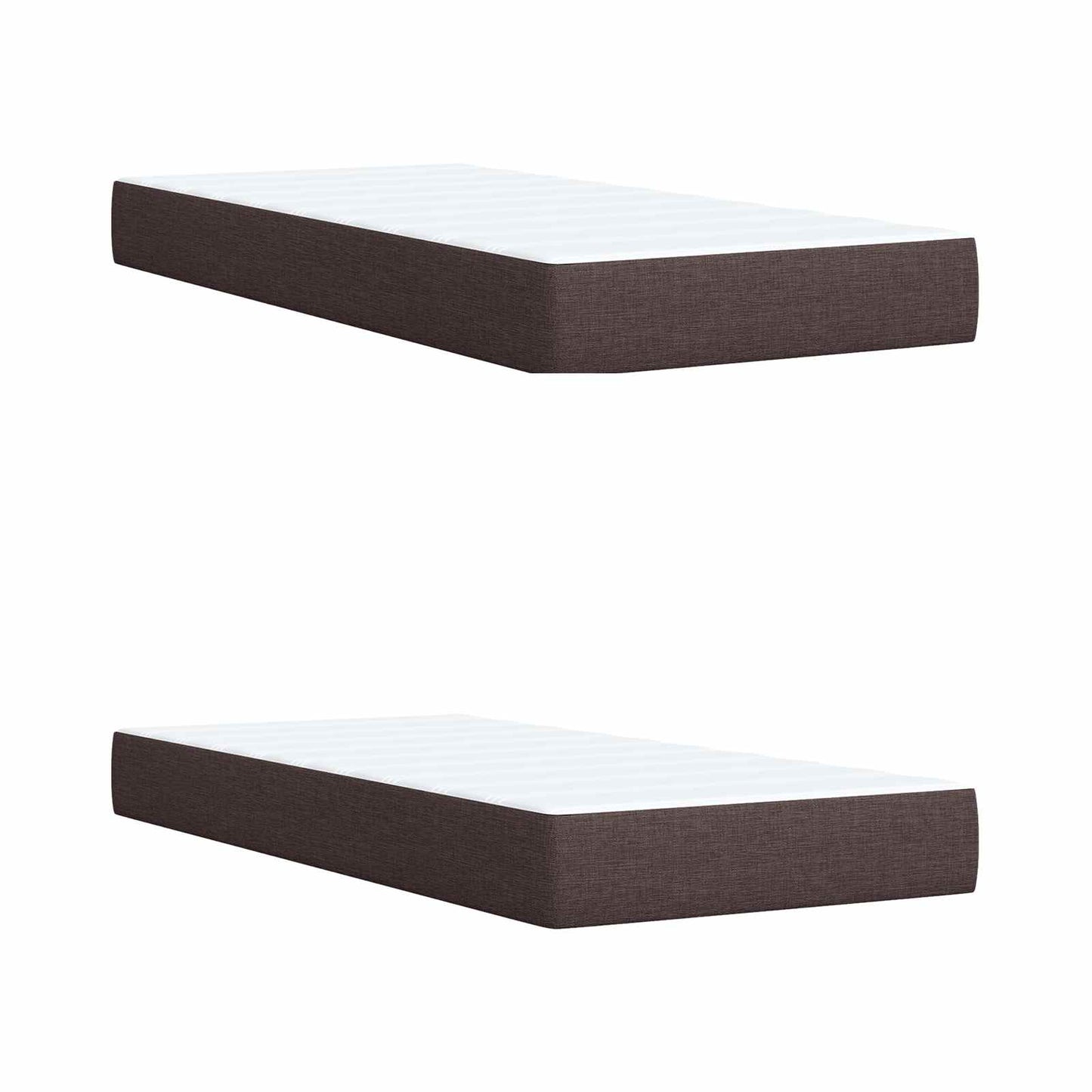 Boxspringbed met matras Donkerbruin 200 x 200 cm Stof