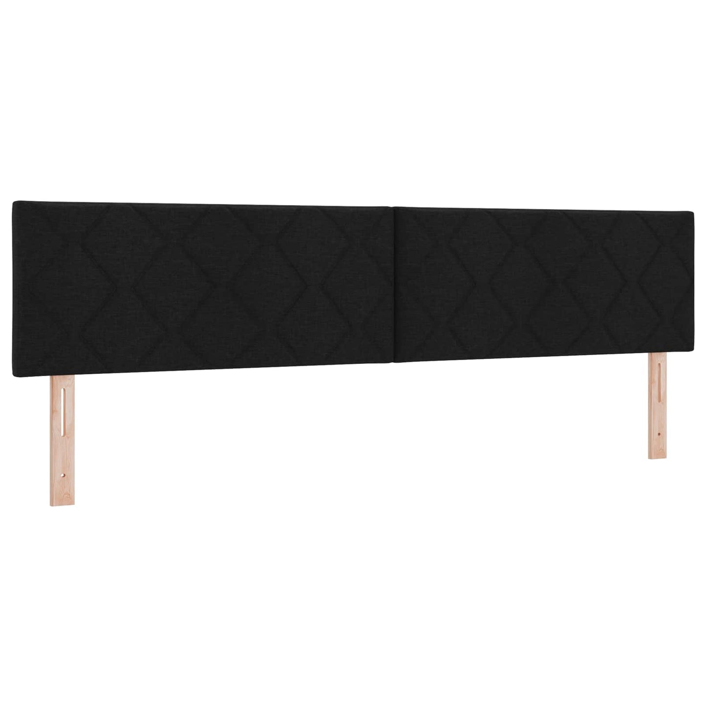 Boxspringbed met matras met hoofdeinde Zwart 200 x 200 cm Stof