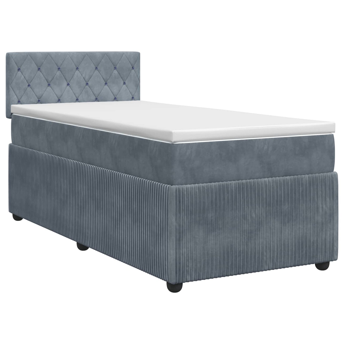 Boxspringbed met matras Donkergrijs 80 x 200 cm Fluweel