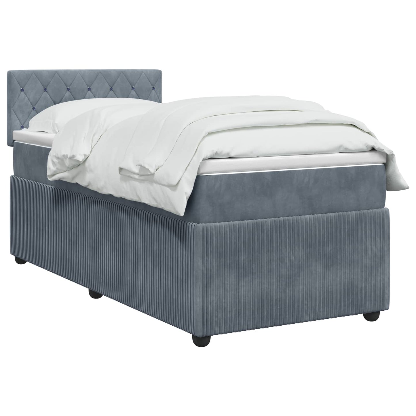 Boxspringbed met matras Donkergrijs 80 x 200 cm Fluweel