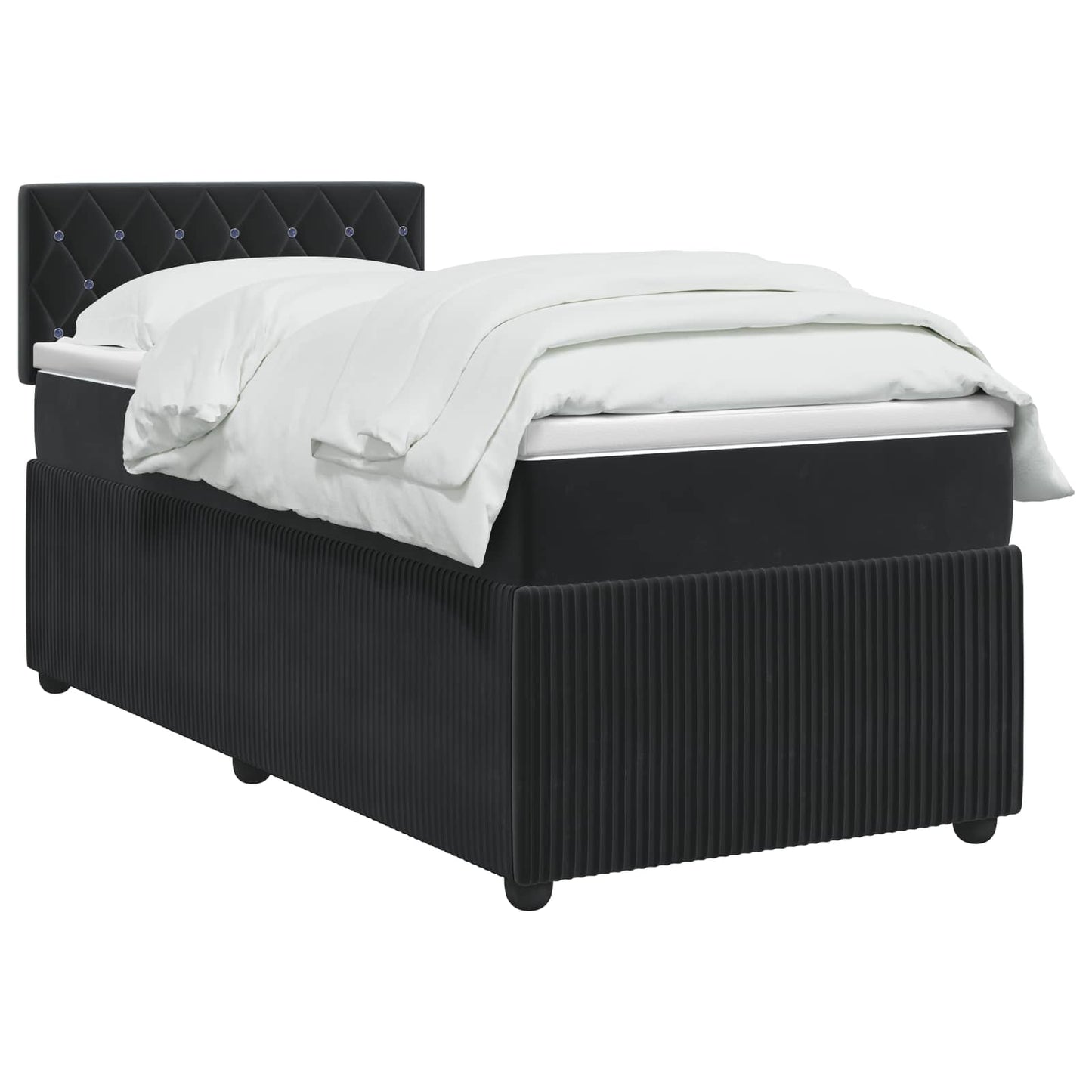 Boxspringbed met matras Zwart 80 x 200 cm Fluweel