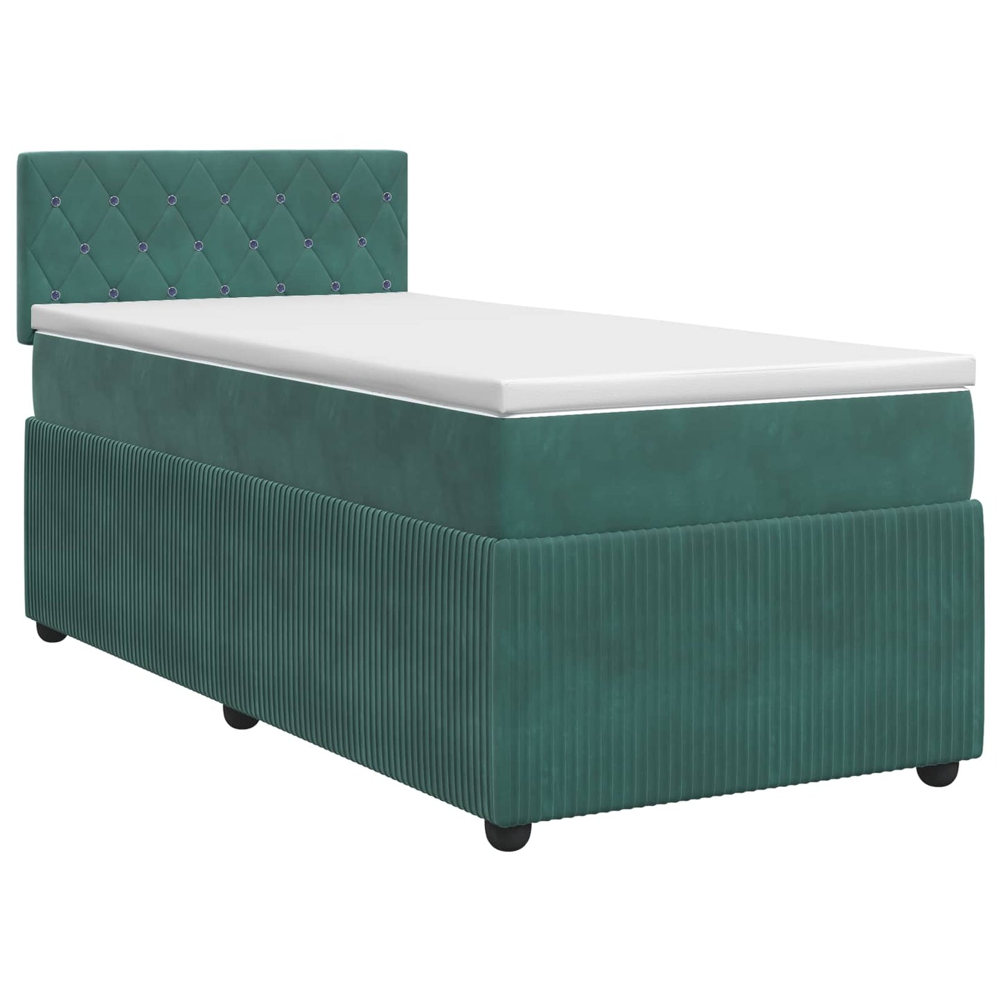 Boxspringbed met matras Donkergroen 80 x 200 cm Fluweel