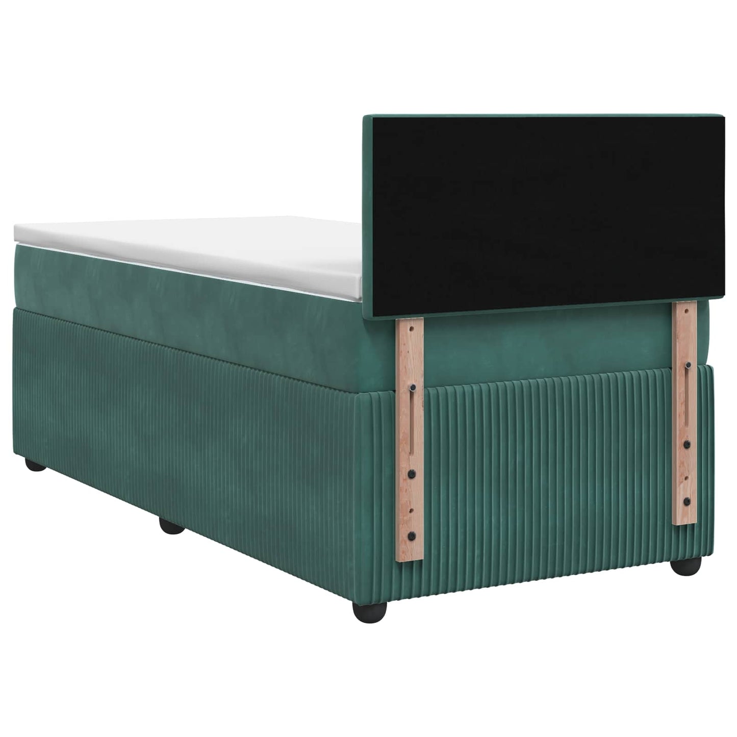 Boxspringbed met matras Donkergroen 80 x 200 cm Fluweel