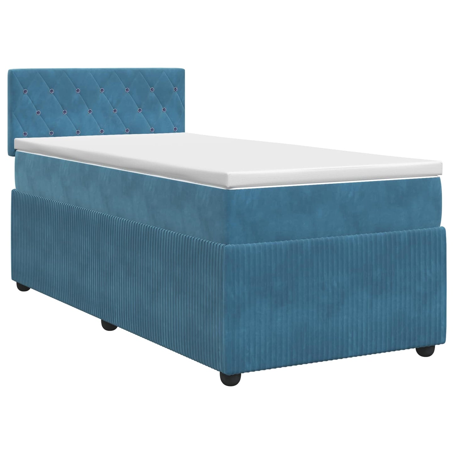 Boxspringbed met matras Donkerblauw 80 x 200 cm Fluweel