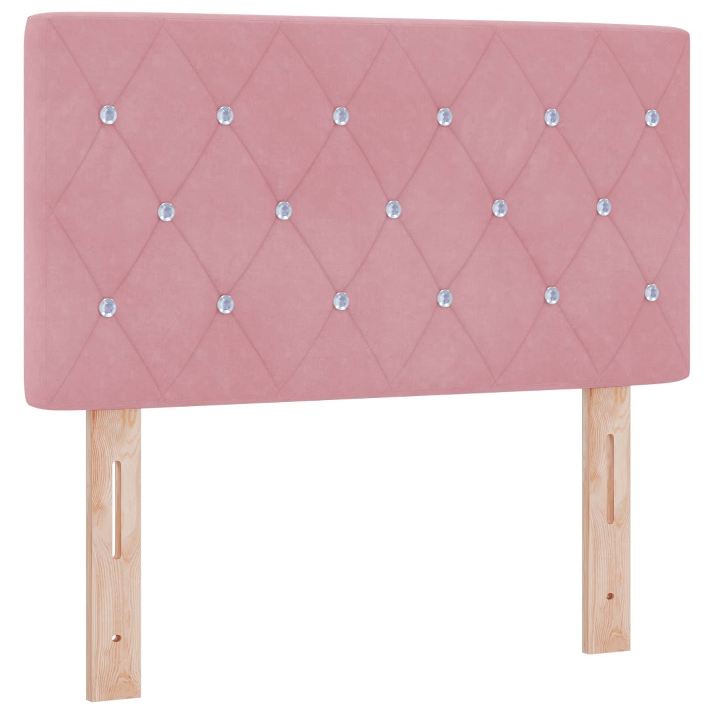 Boxspringbed met matras met hoofdeinde Roze 80 x 200 cm Fluweel