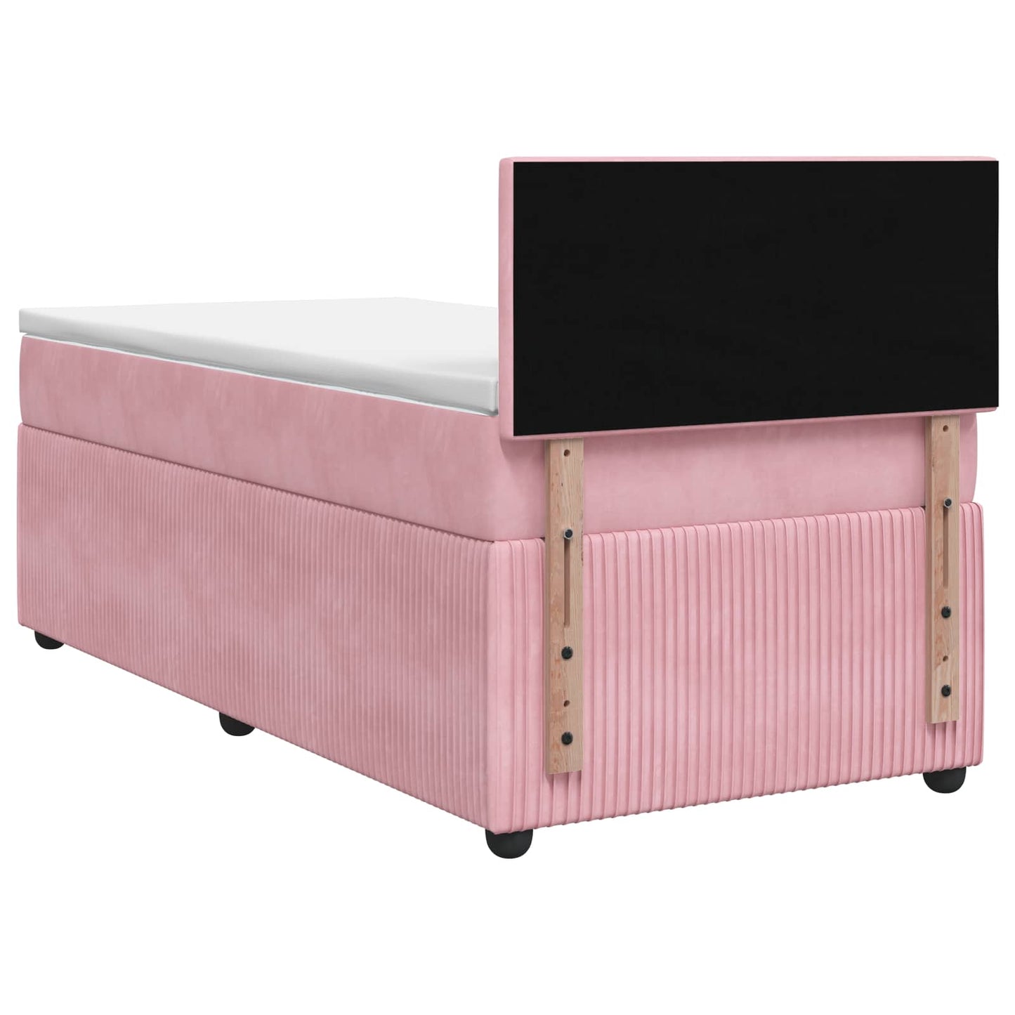 Boxspringbed met matras met hoofdeinde Roze 80 x 200 cm Fluweel