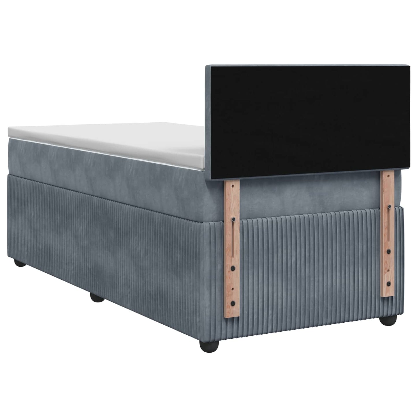 Boxspringbed met matras Donkergrijs 80 x 200 cm Fluweel