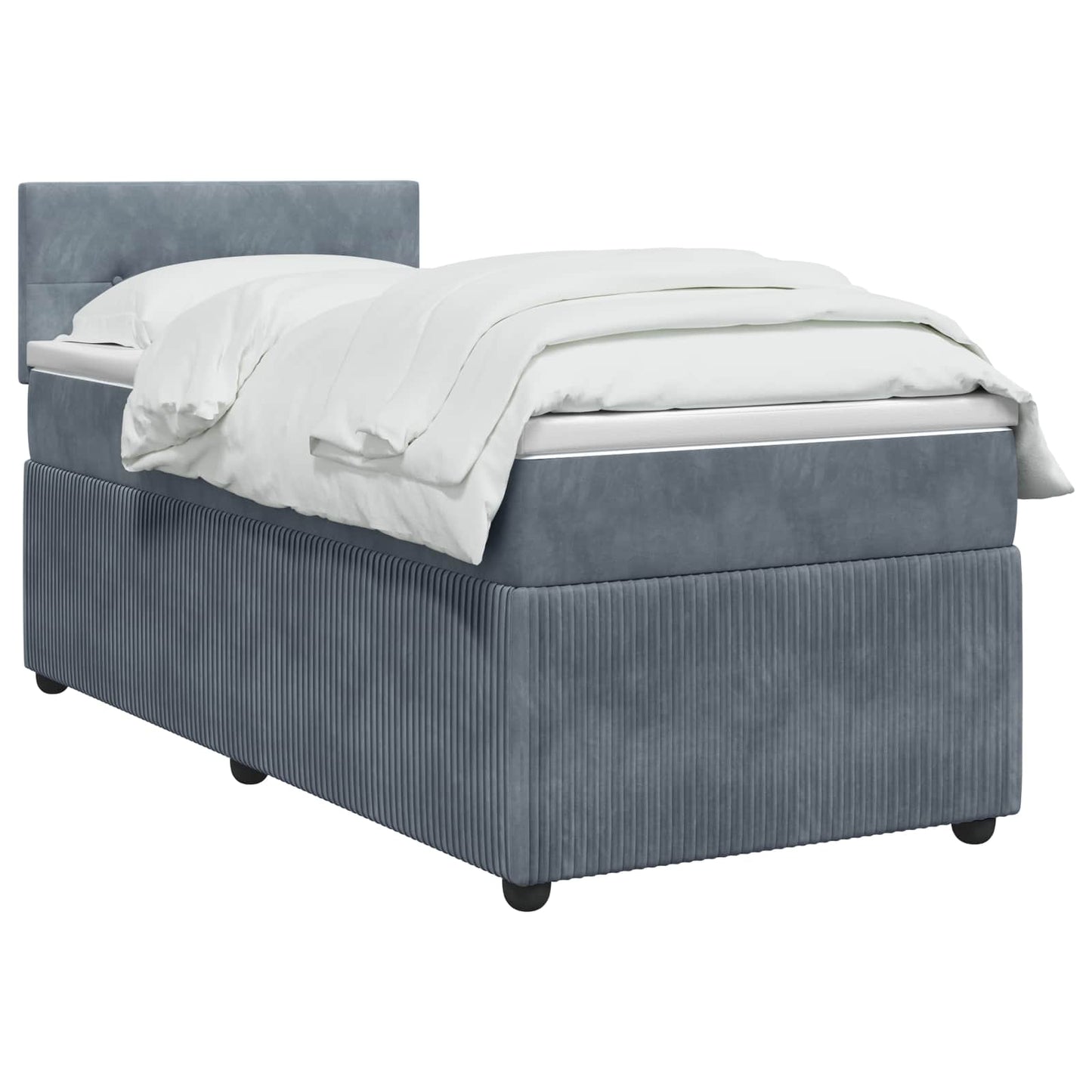 Boxspringbed met matras Donkergrijs 80 x 200 cm Fluweel