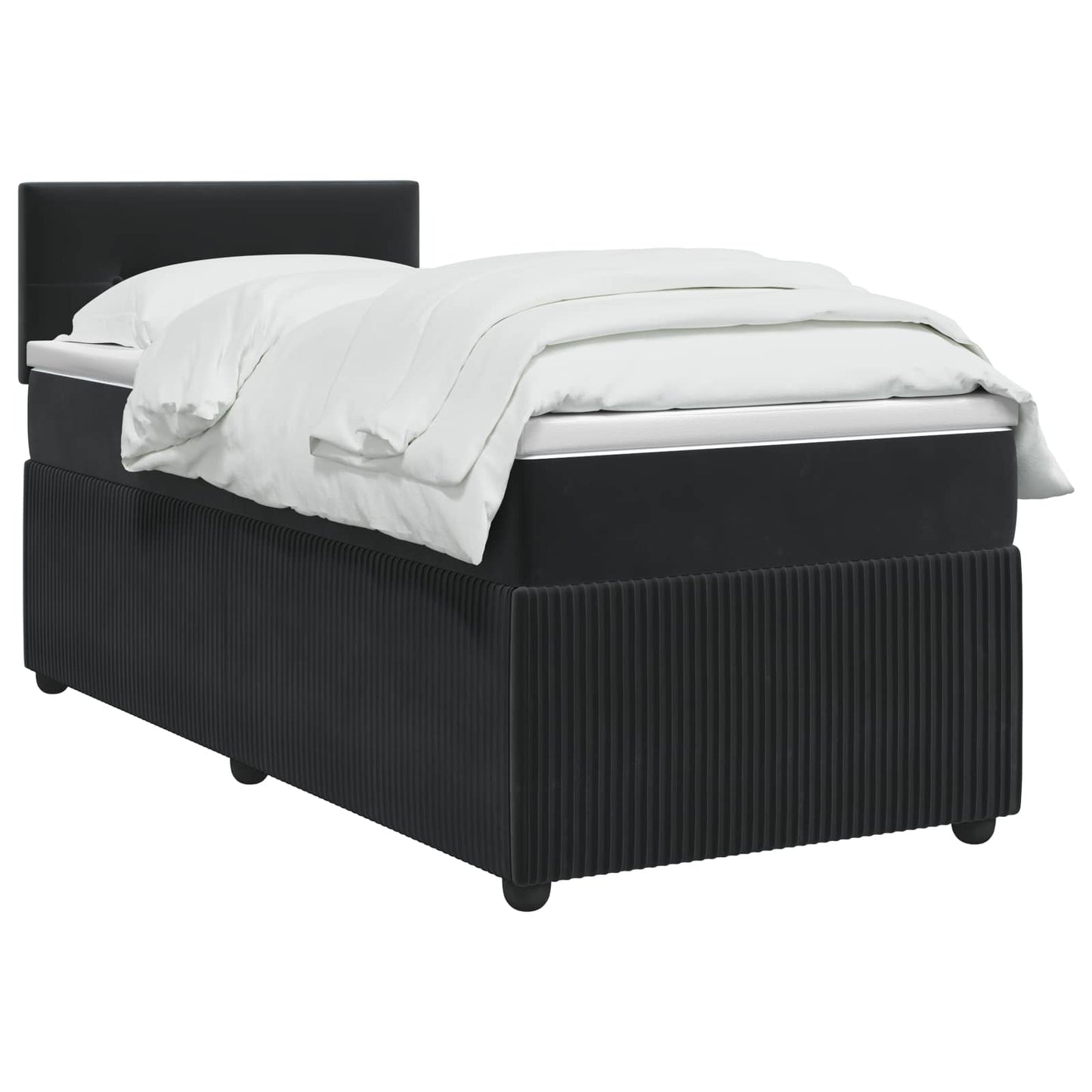 Boxspringbed met matras Zwart 80 x 200 cm Fluweel