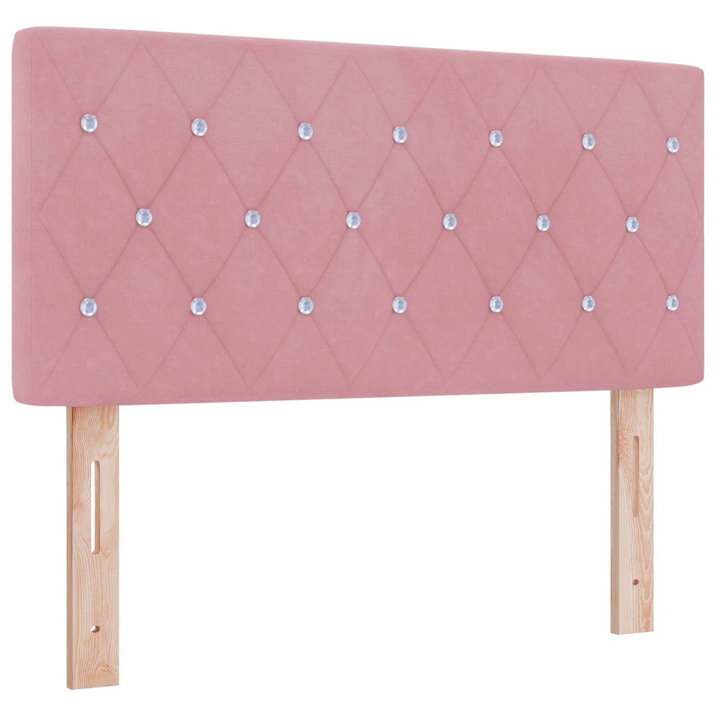 Boxspringbed met matras met hoofdeinde Roze 90 x 190 cm Fluweel
