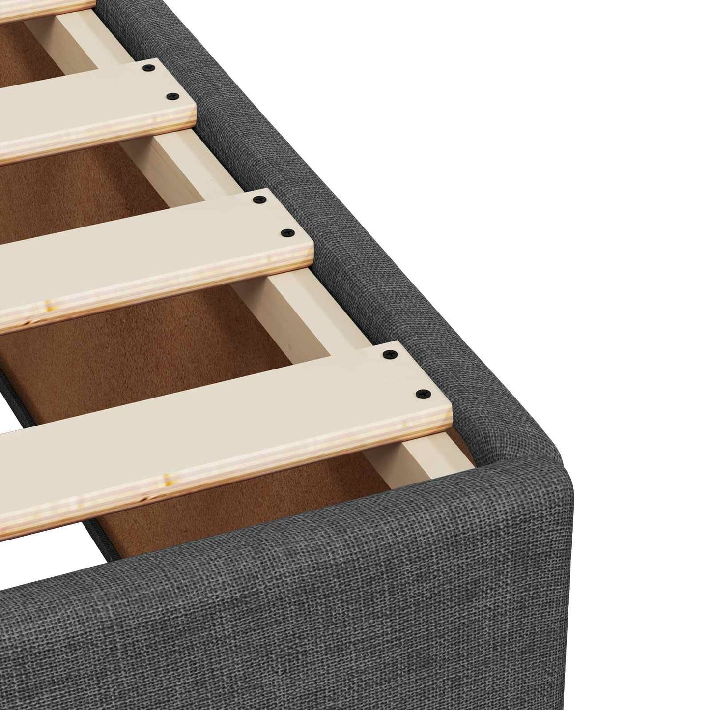 Boxspringbed met matras Donkergrijs 90 x 200 cm Stof