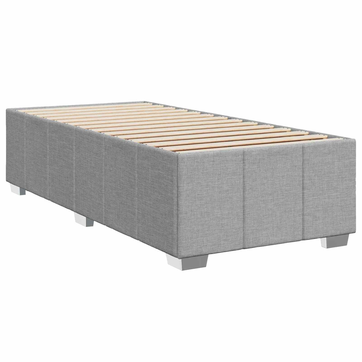 Boxspringbed met matras Lichtgrijs 90 x 200 cm Stof